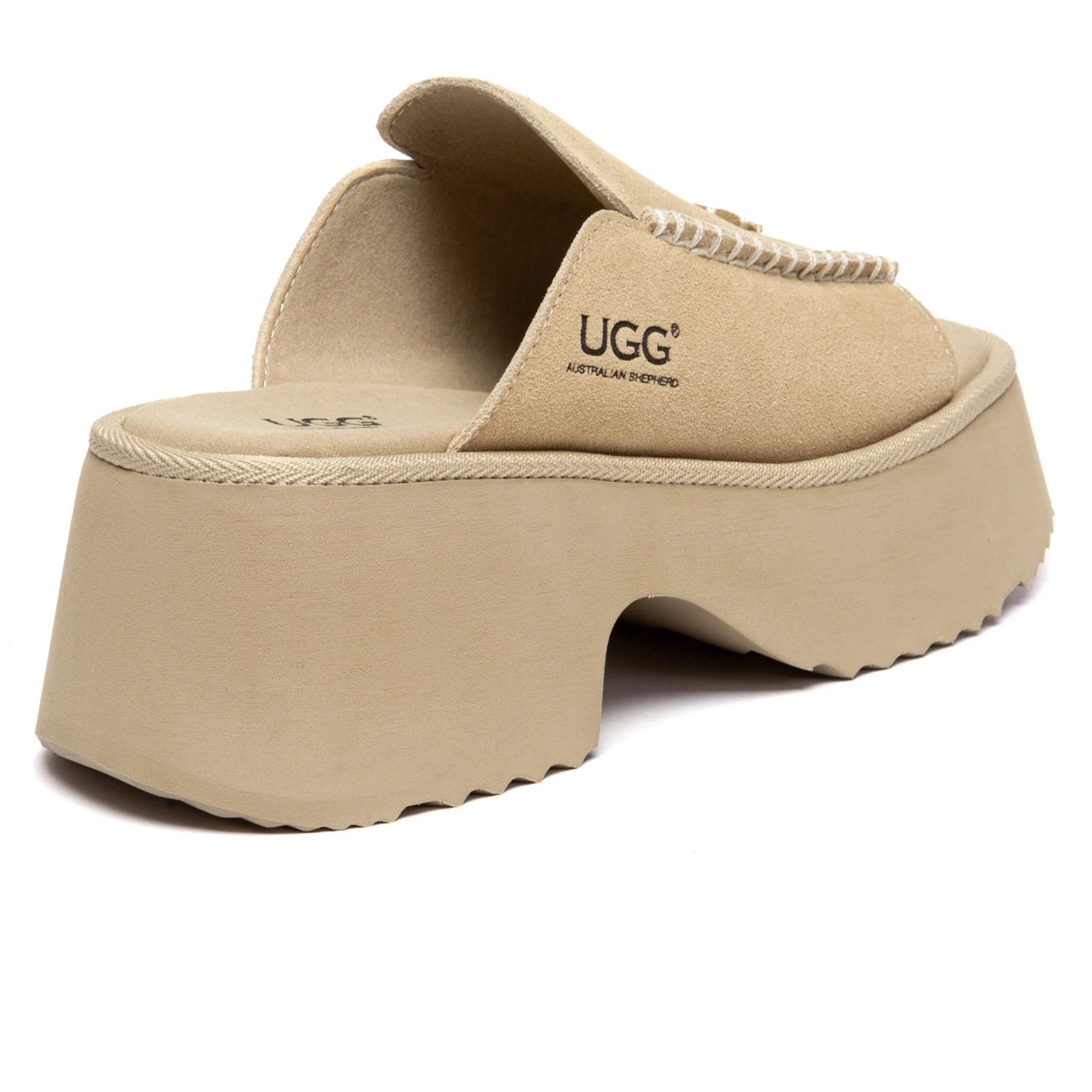 Chunky Heel Platform UGG Slippers - Image 8