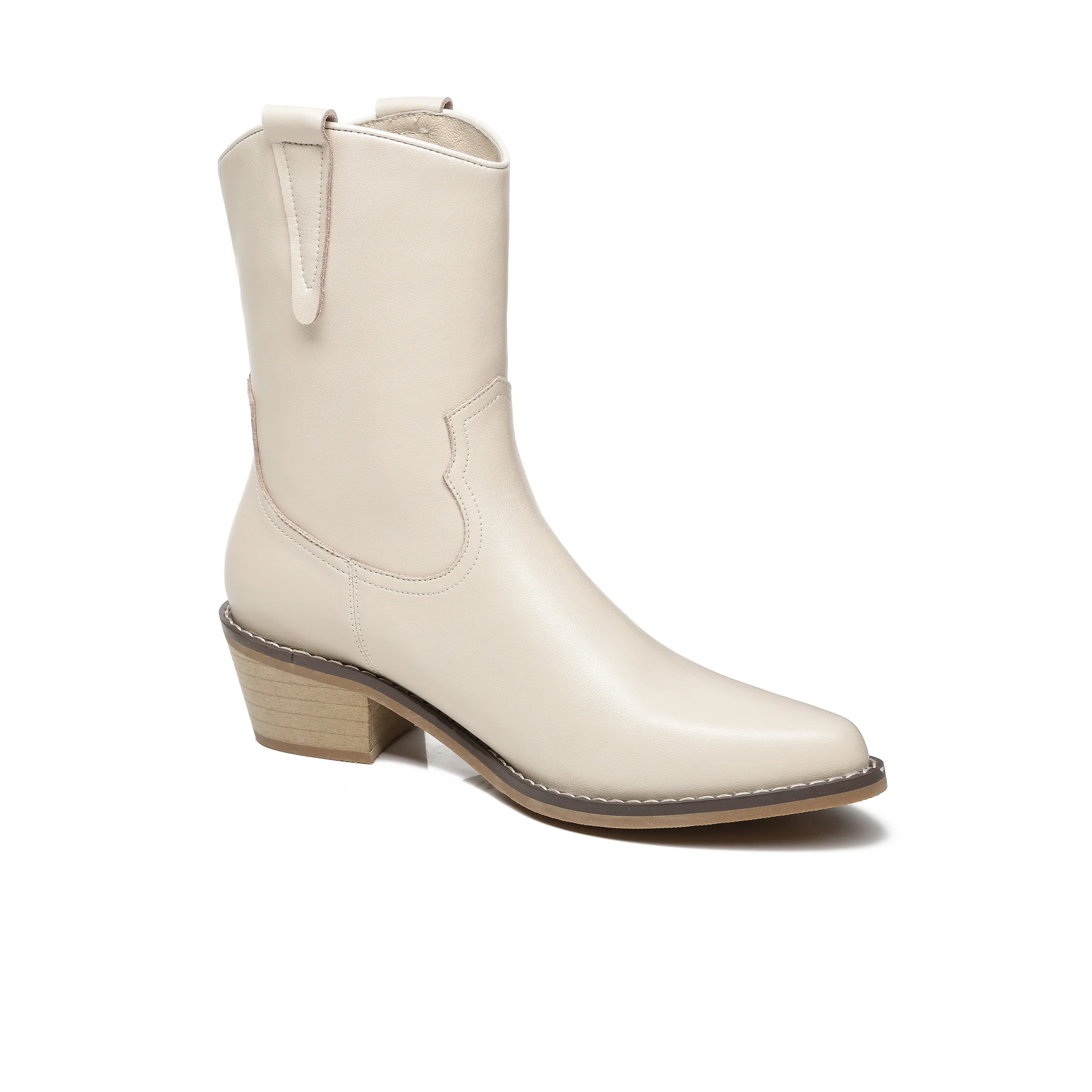 Claudina Cowgirl Leather Boots - Image 2