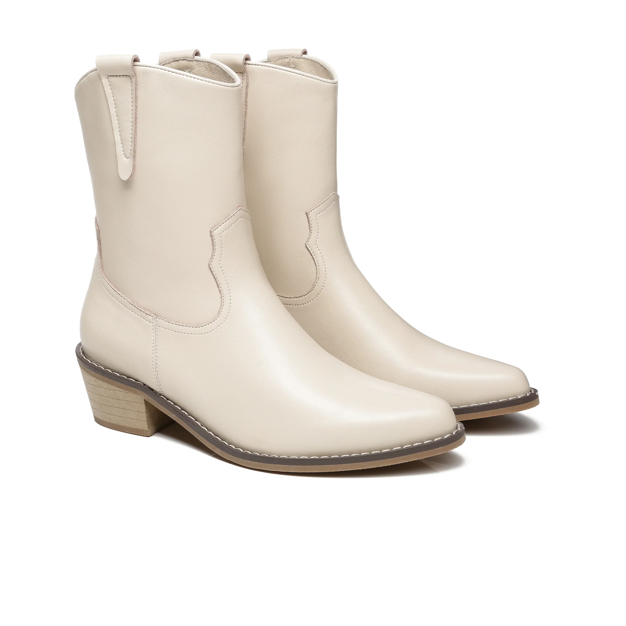 Claudina Cowgirl Leather Boots - Image 4