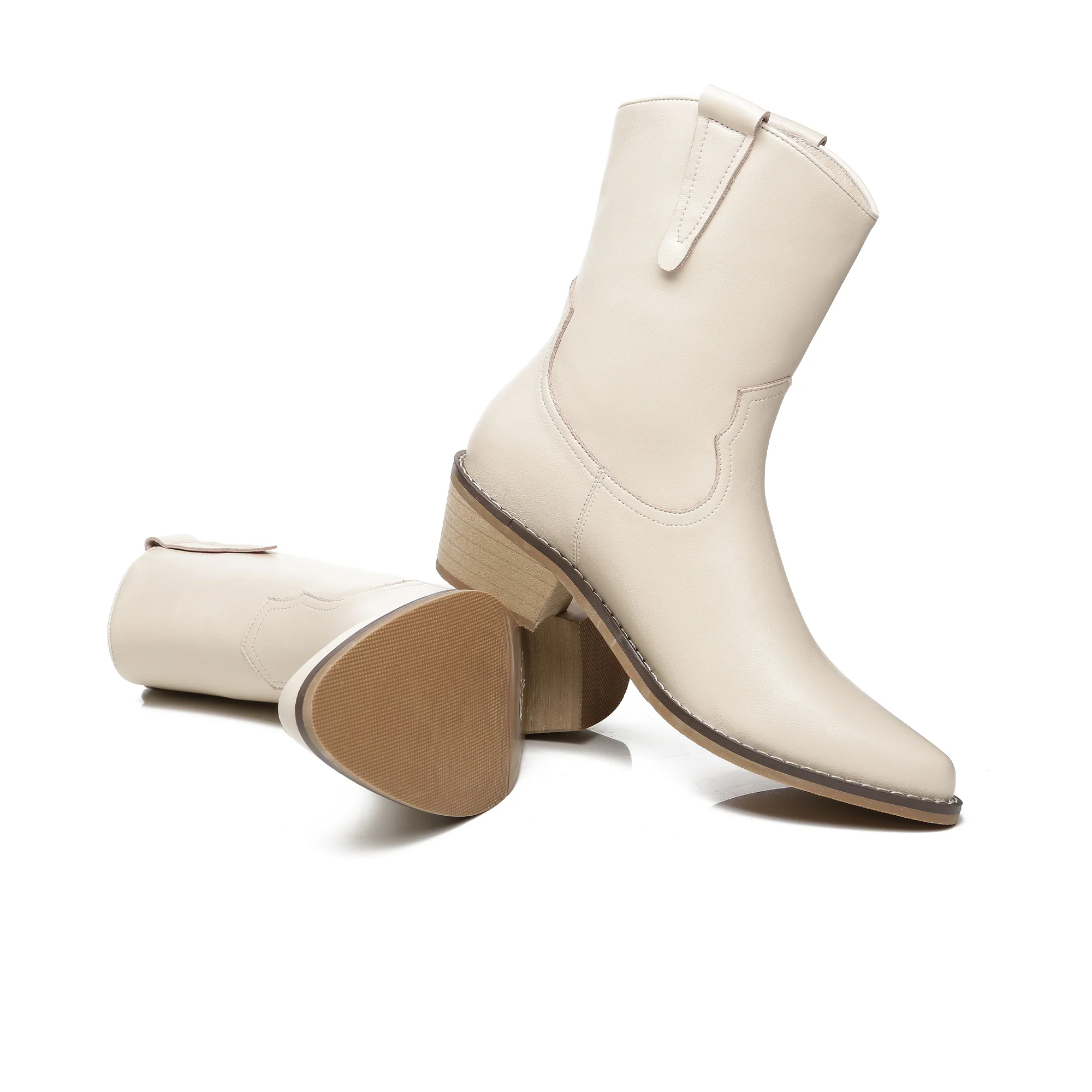 Claudina Cowgirl Leather Boots - Image 5