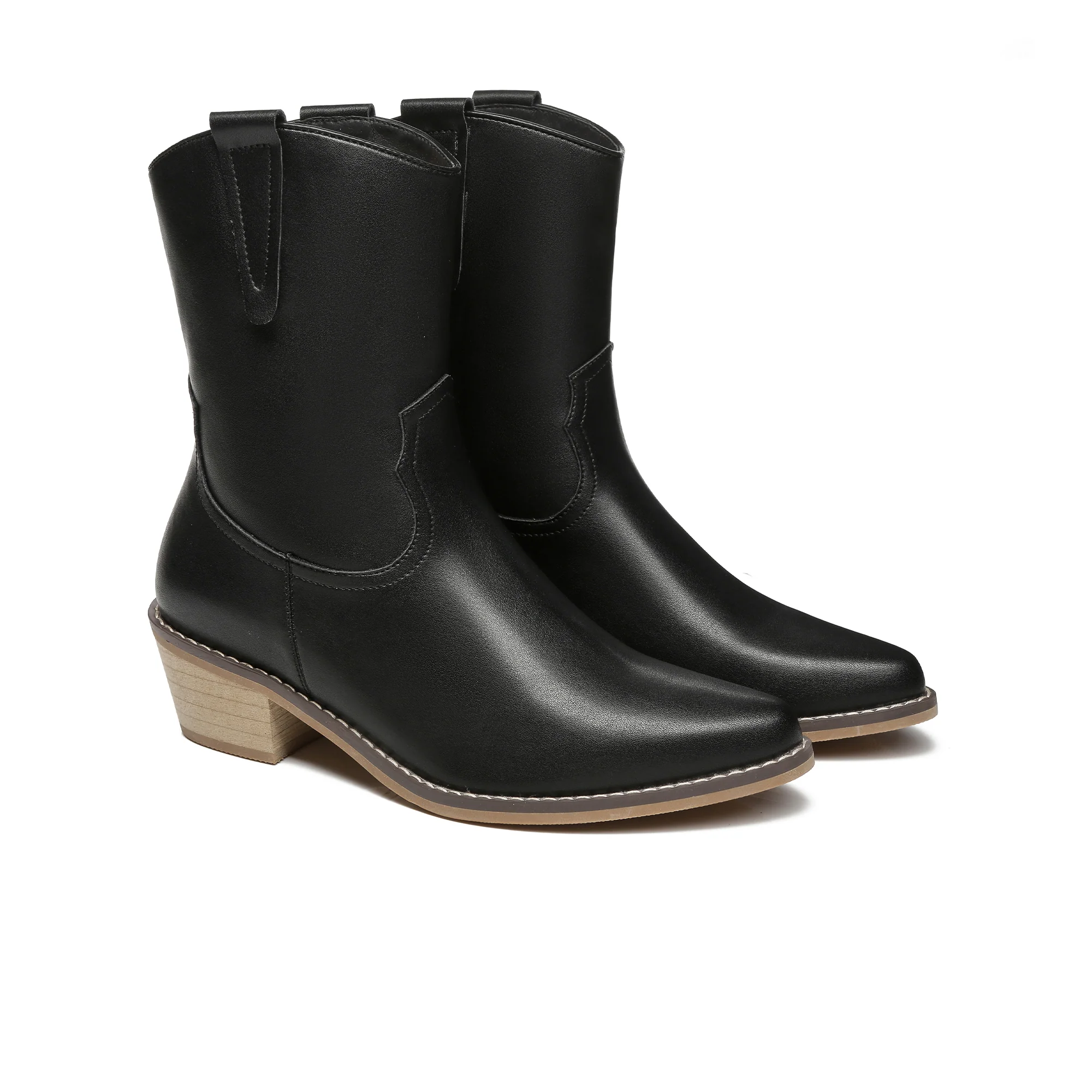 Claudina Cowgirl Leather Boots - Image 9