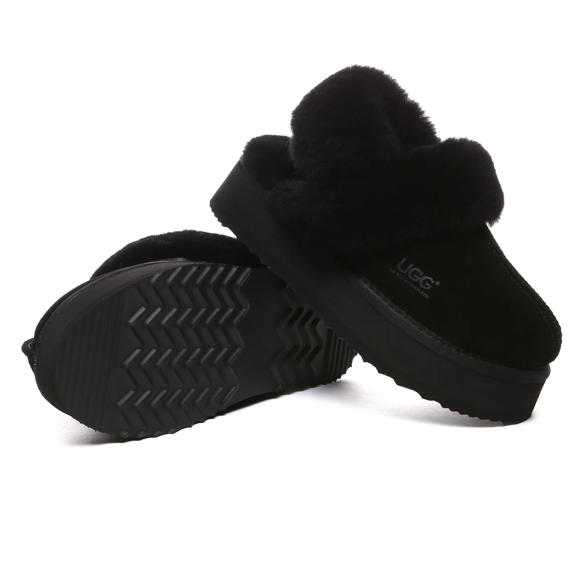 Dua Straps UGG Platform Slippers - Image 9
