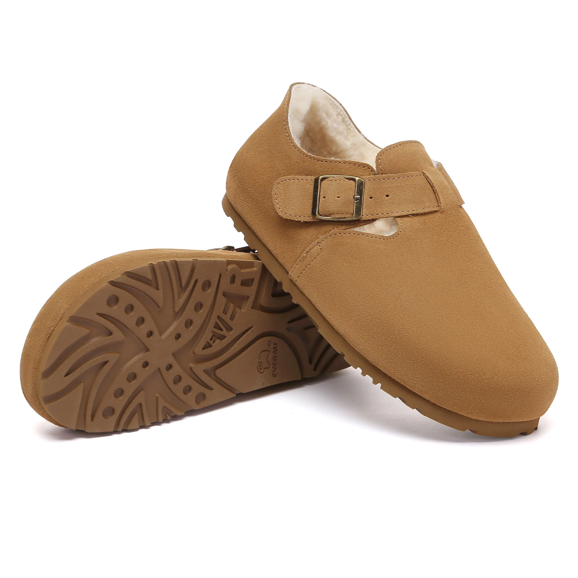 Ever Premium Adjustable Buckle Clog UGG Slippers - Image 5