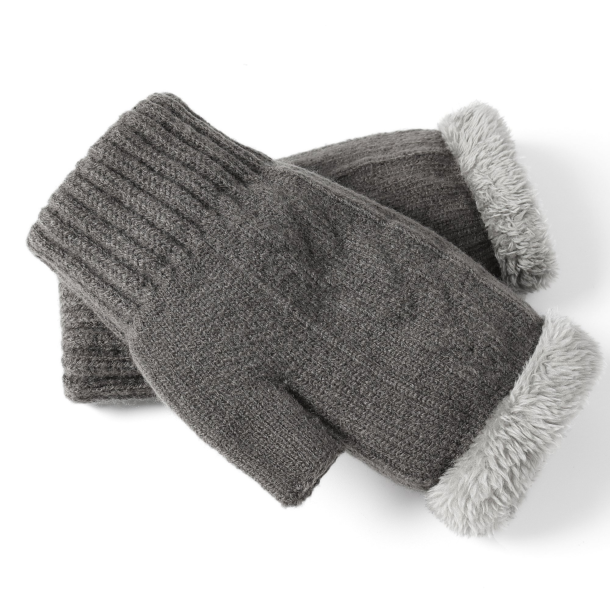 Fingerless Ultra Plush Knit Gloves - Image 11