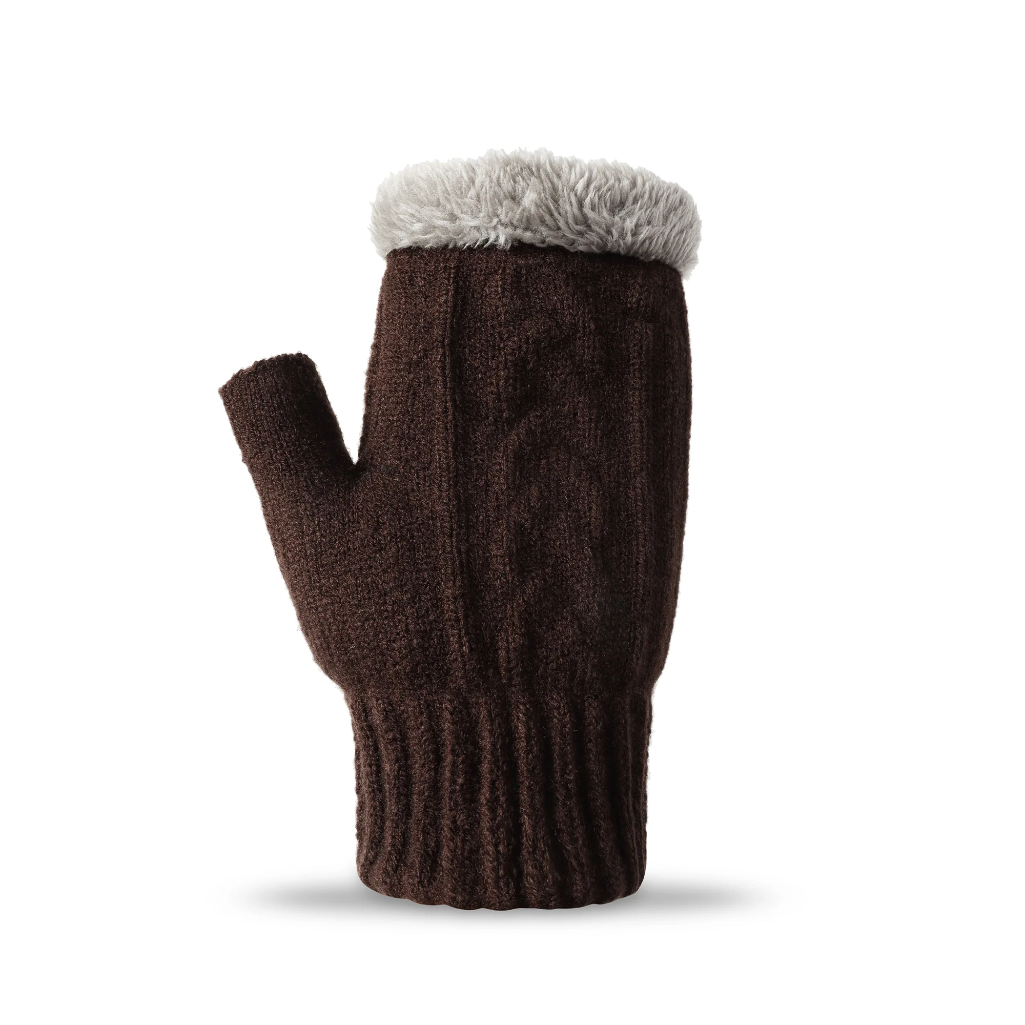 Fingerless Ultra Plush Knit Gloves - Image 13