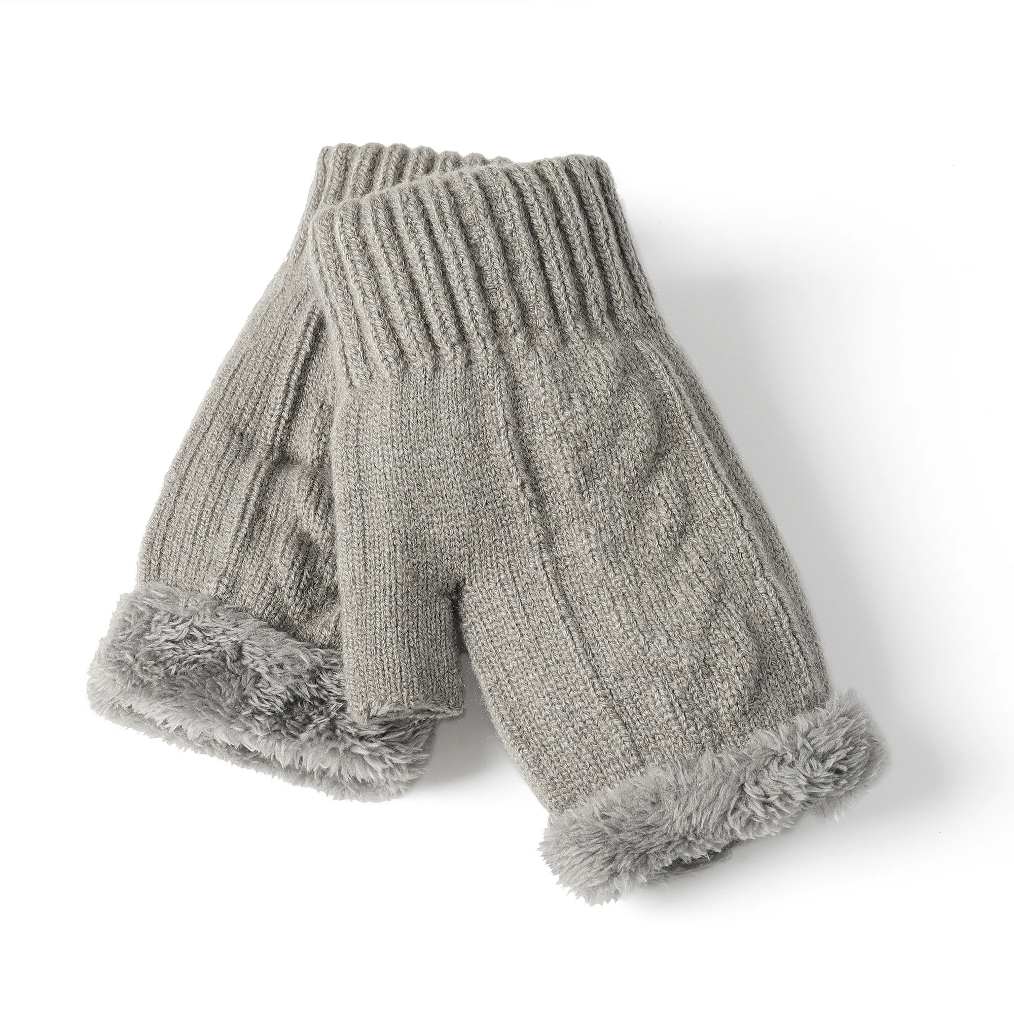 Fingerless Ultra Plush Knit Gloves - Image 23