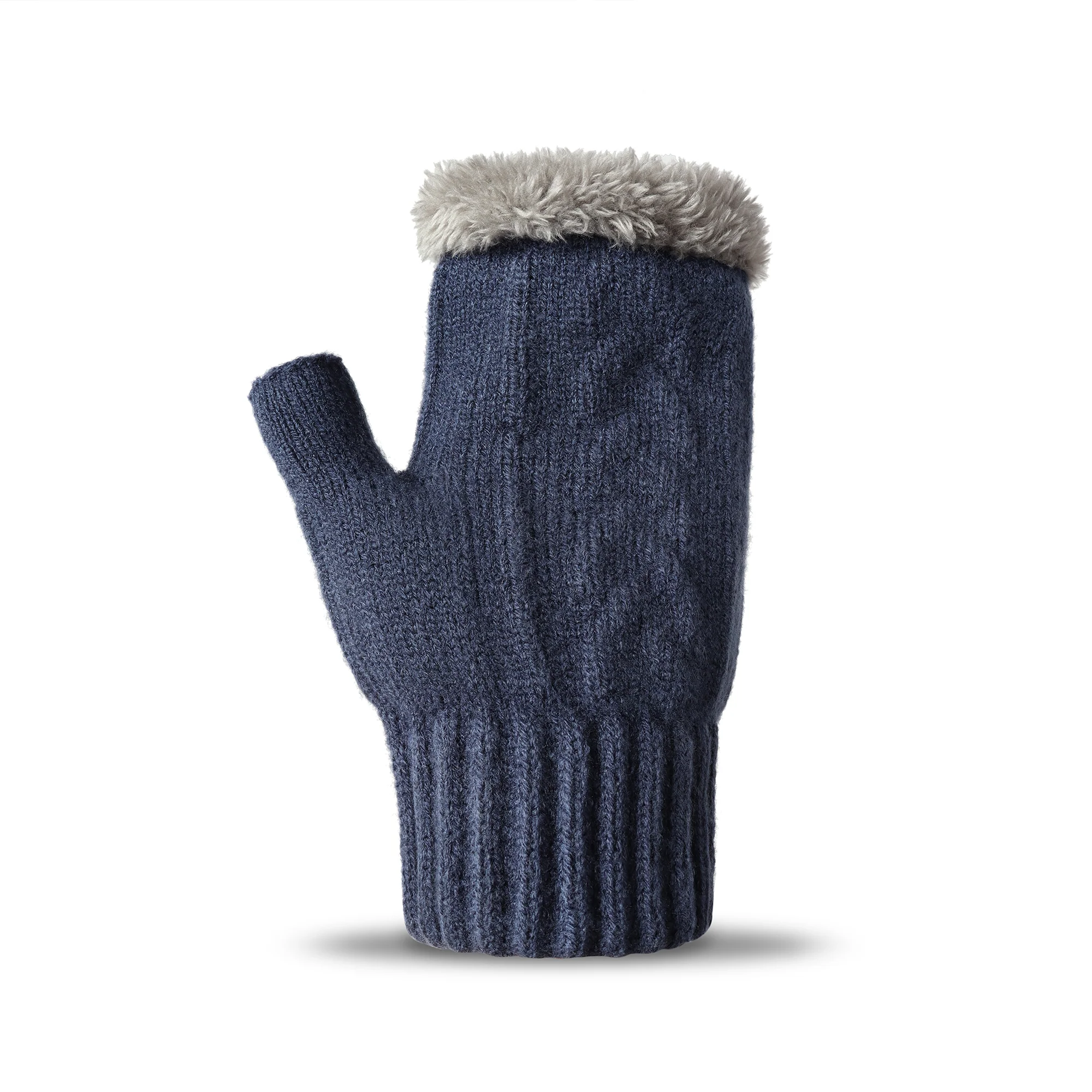 Fingerless Ultra Plush Knit Gloves - Image 25
