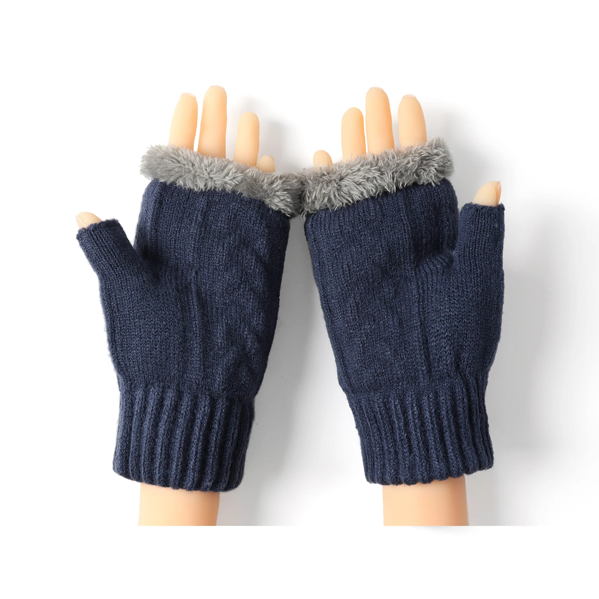 Fingerless Ultra Plush Knit Gloves - Image 27