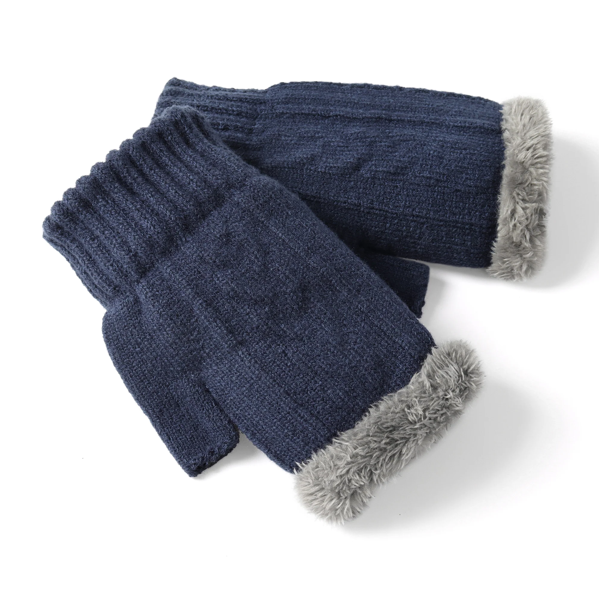 Fingerless Ultra Plush Knit Gloves - Image 29