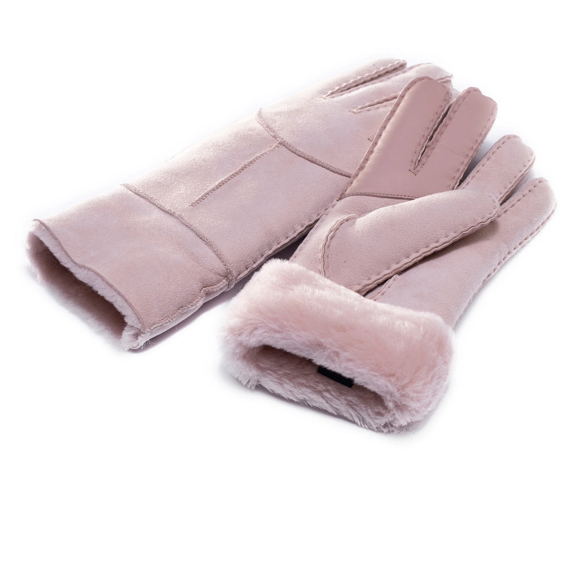 Fluffy Puffs Ladies Sheepskin Gloves - Image 6