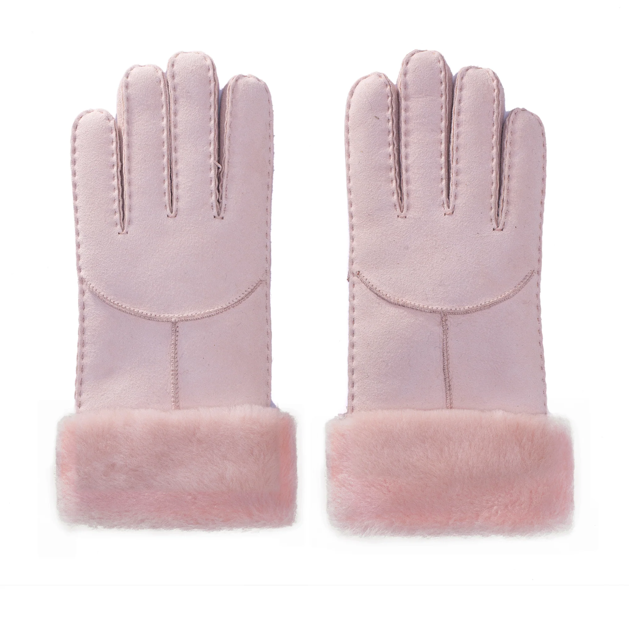 Fluffy Puffs Ladies Sheepskin Gloves - Image 9