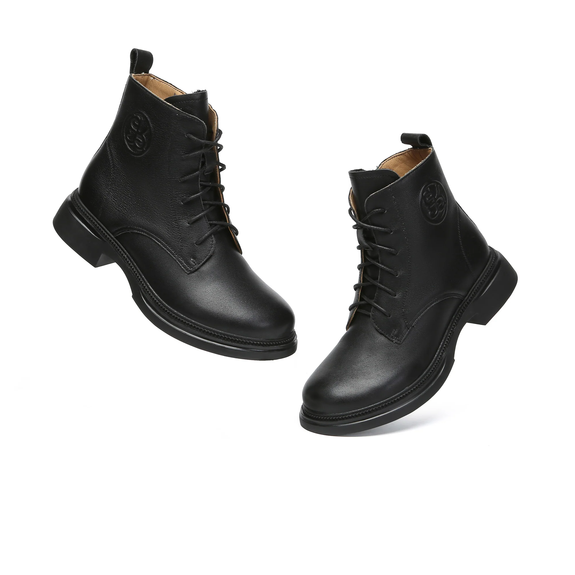 Gabriela Lace-Up Leather Ankle Boots - Image 4