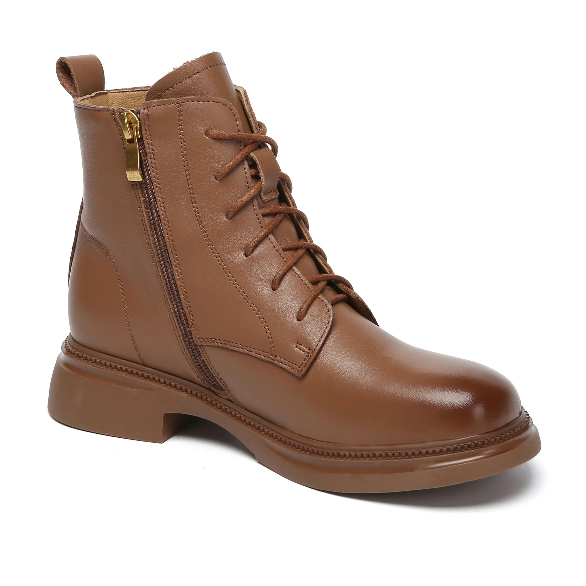 Gabriela Lace-Up Leather Ankle Boots - Image 8