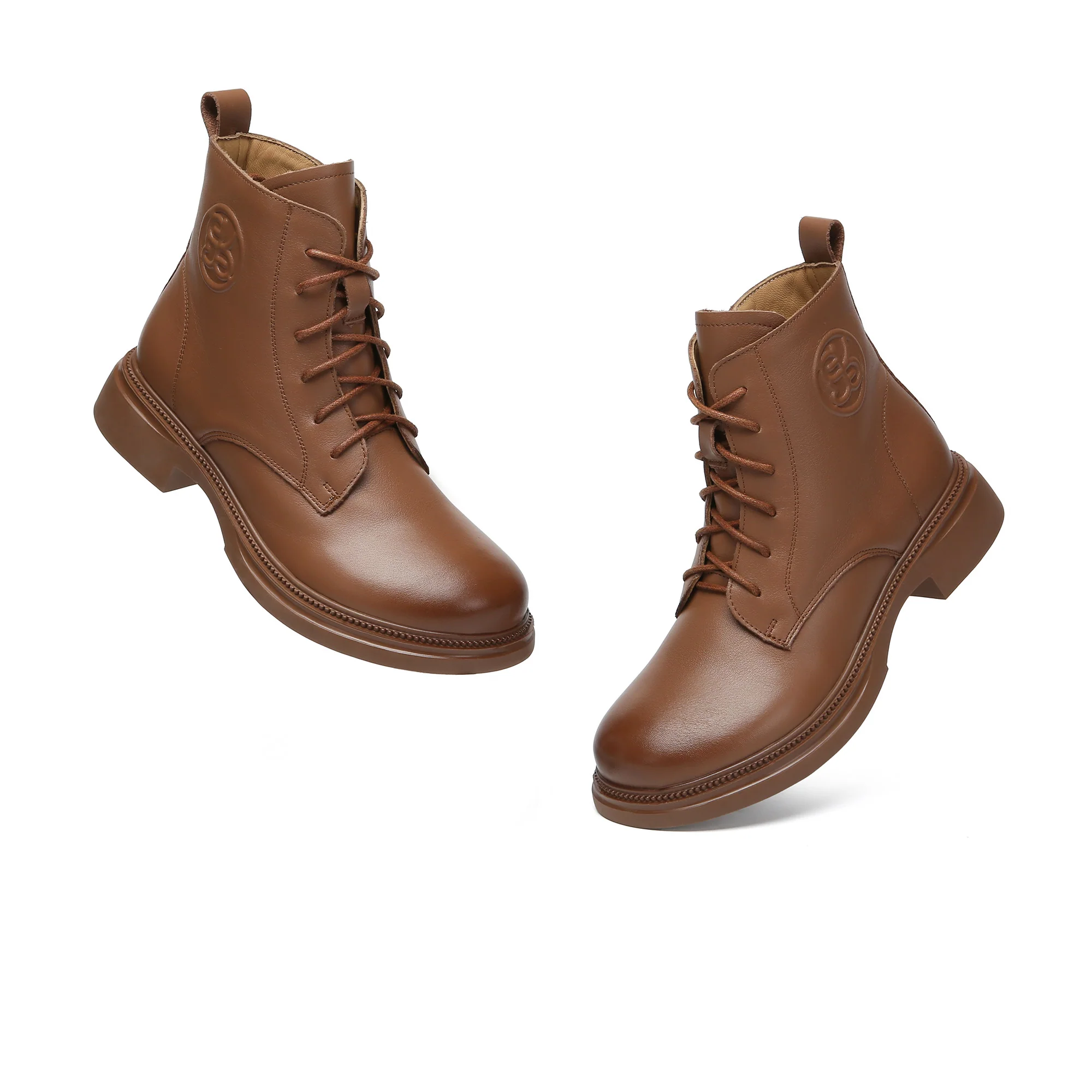 Gabriela Lace-Up Leather Ankle Boots - Image 9