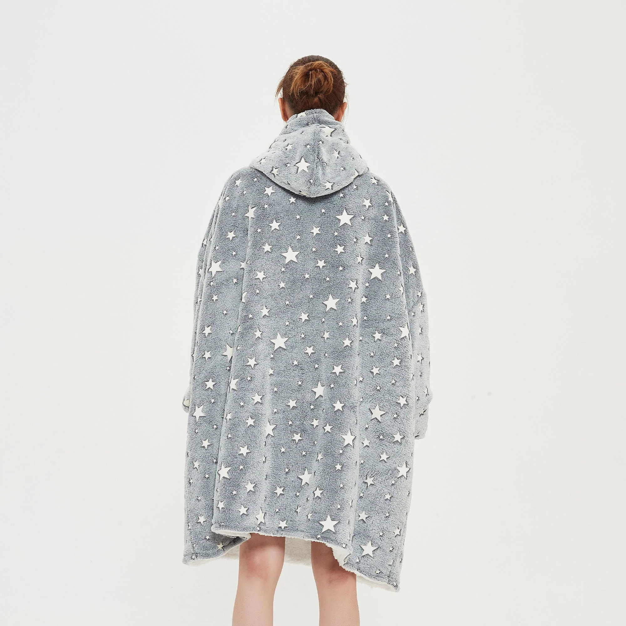Glow In The Dark Stars Hoodie Blanket - Image 4