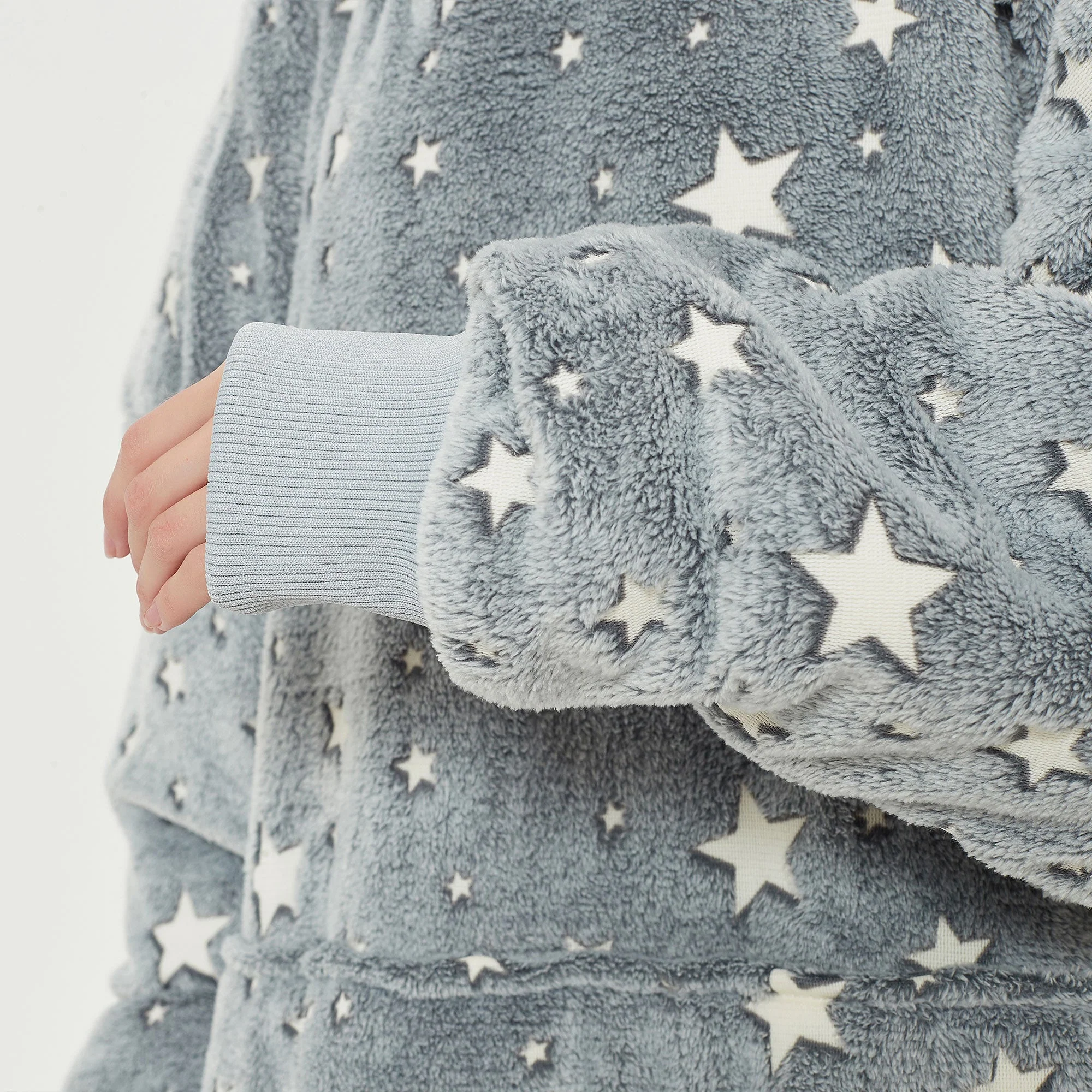Glow In The Dark Stars Hoodie Blanket - Image 5