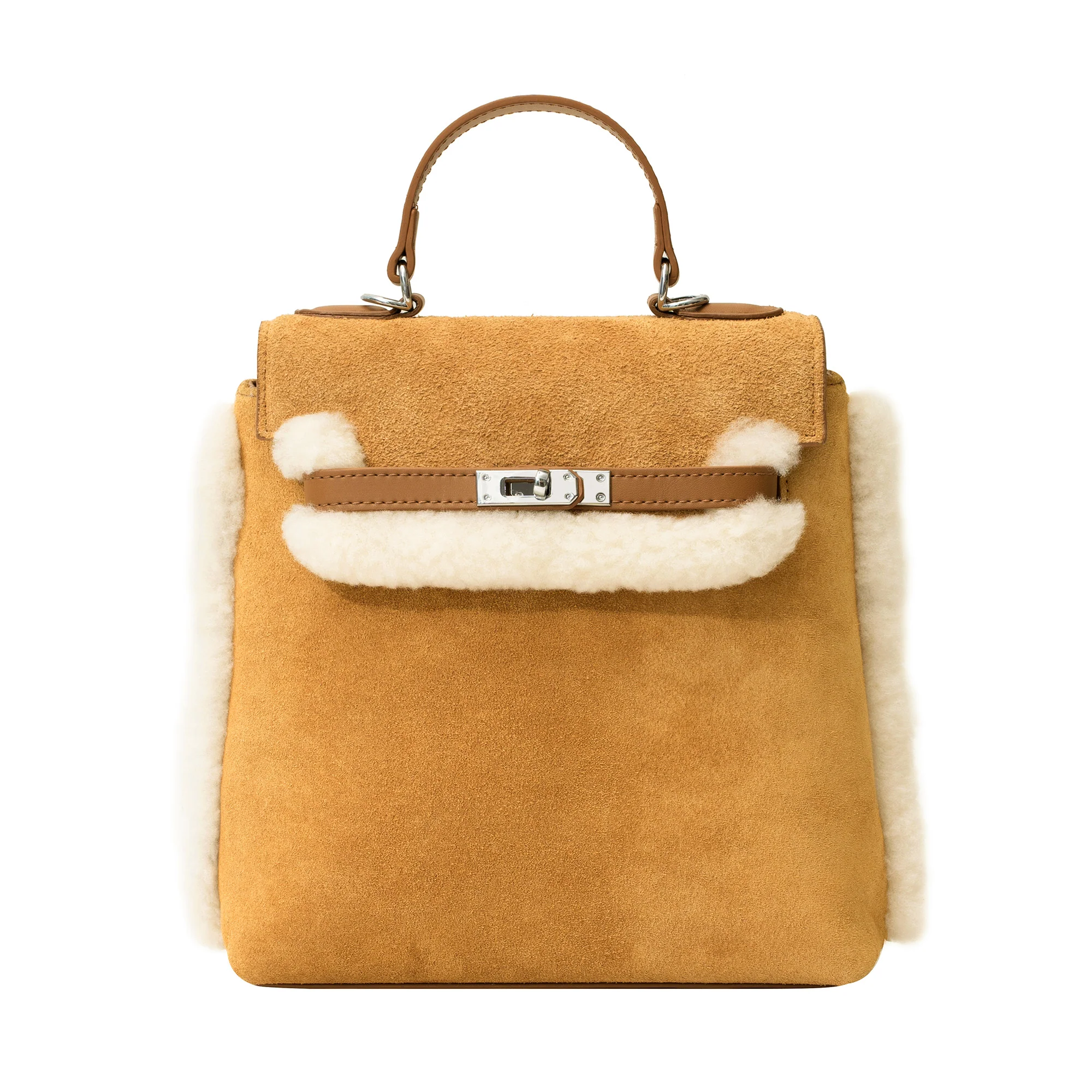Kenny Fluffy Adjustable Strap UGG Backpack - Image 6