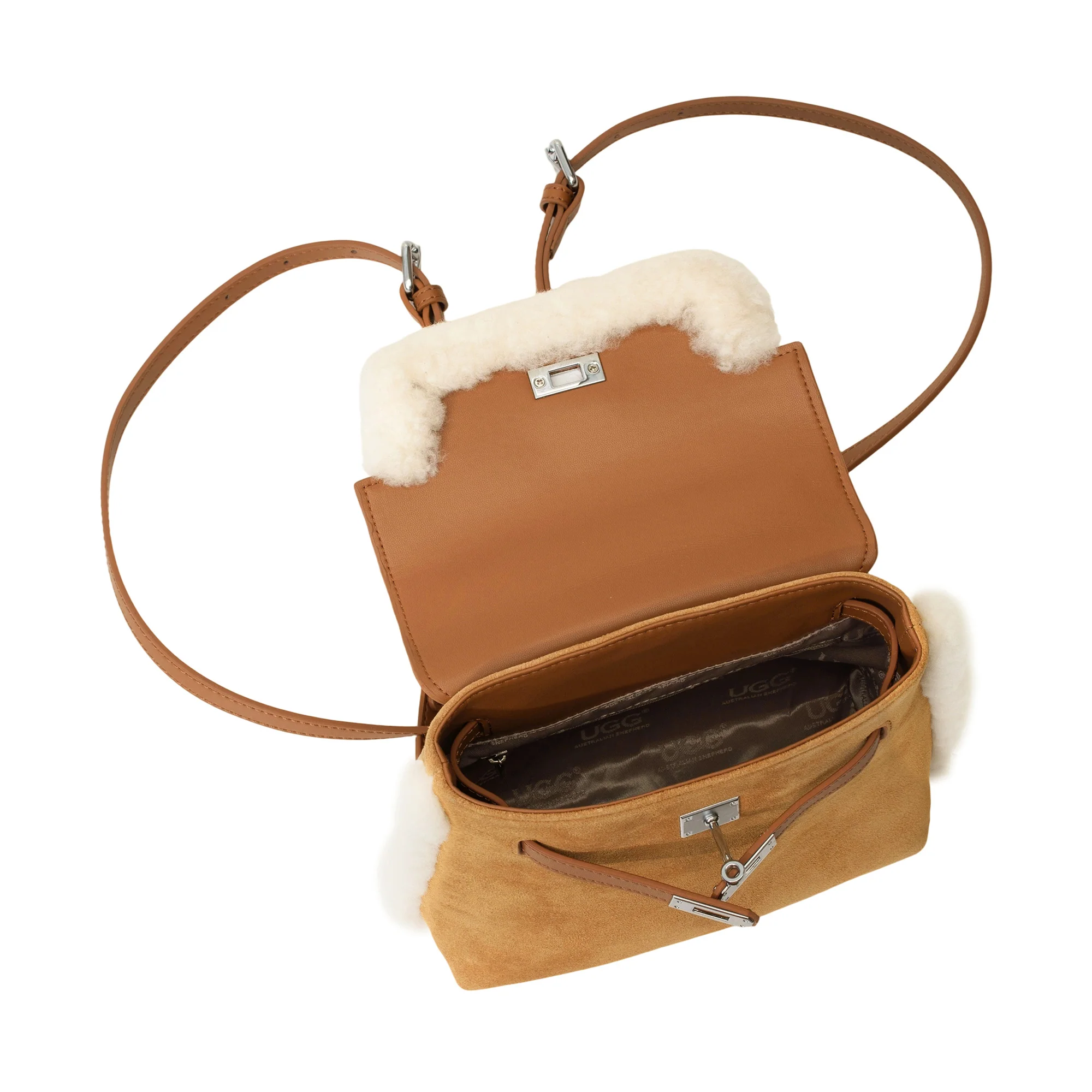 Kenny Fluffy Adjustable Strap UGG Backpack - Image 8