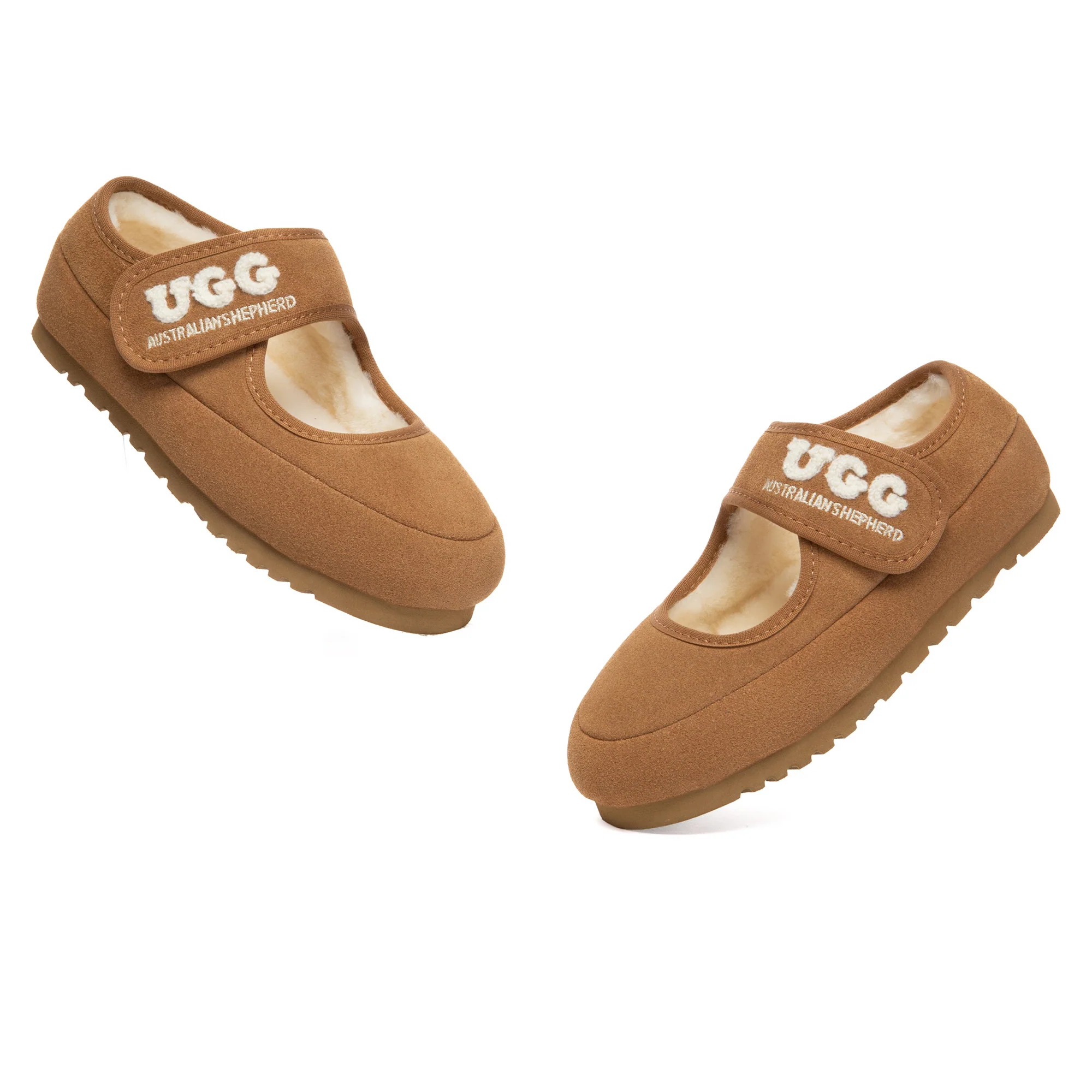 Kids Adjustable Strap Mary Jane UGG Slippers - Image 4
