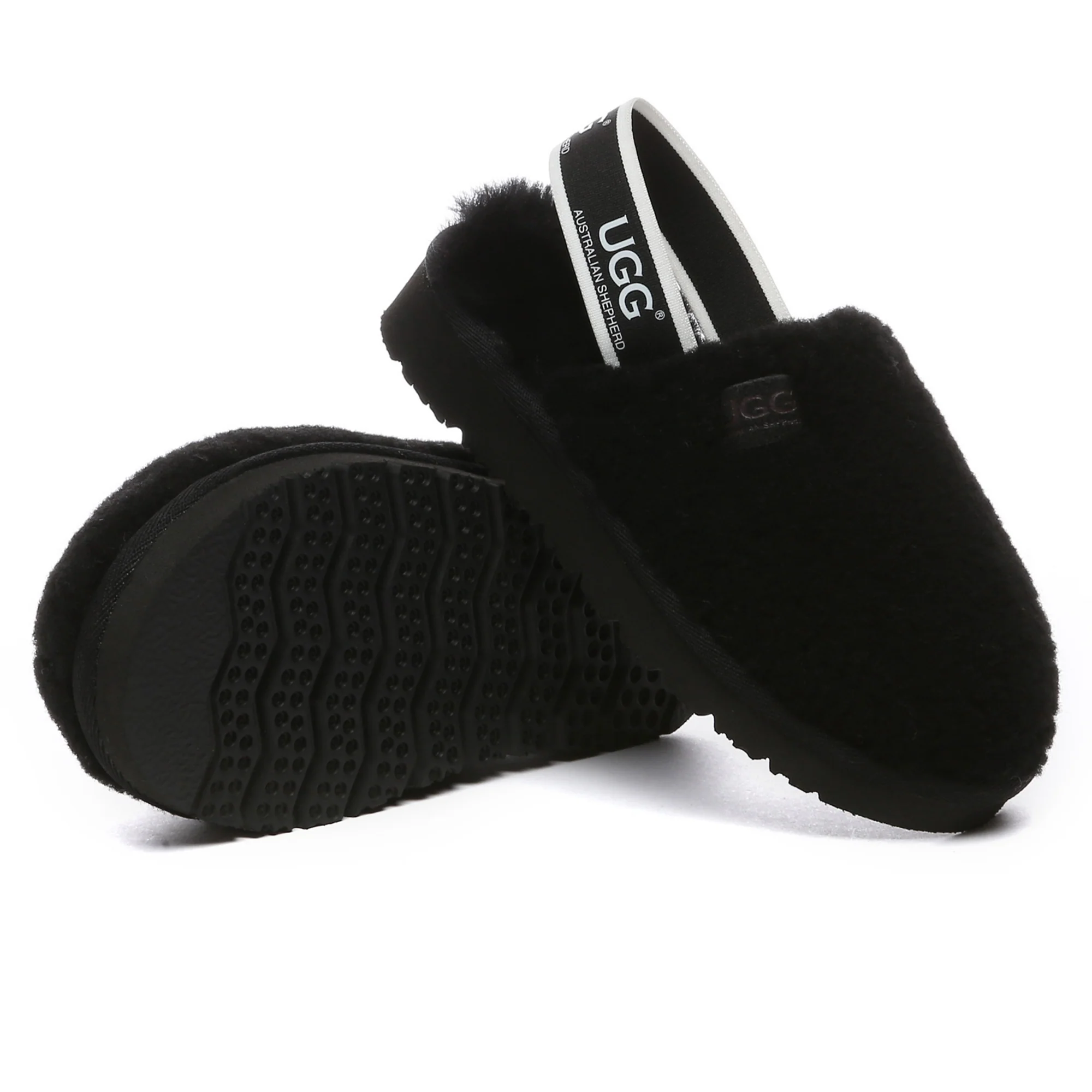 Kids Fluffy Slingback UGG Slippers - Image 5