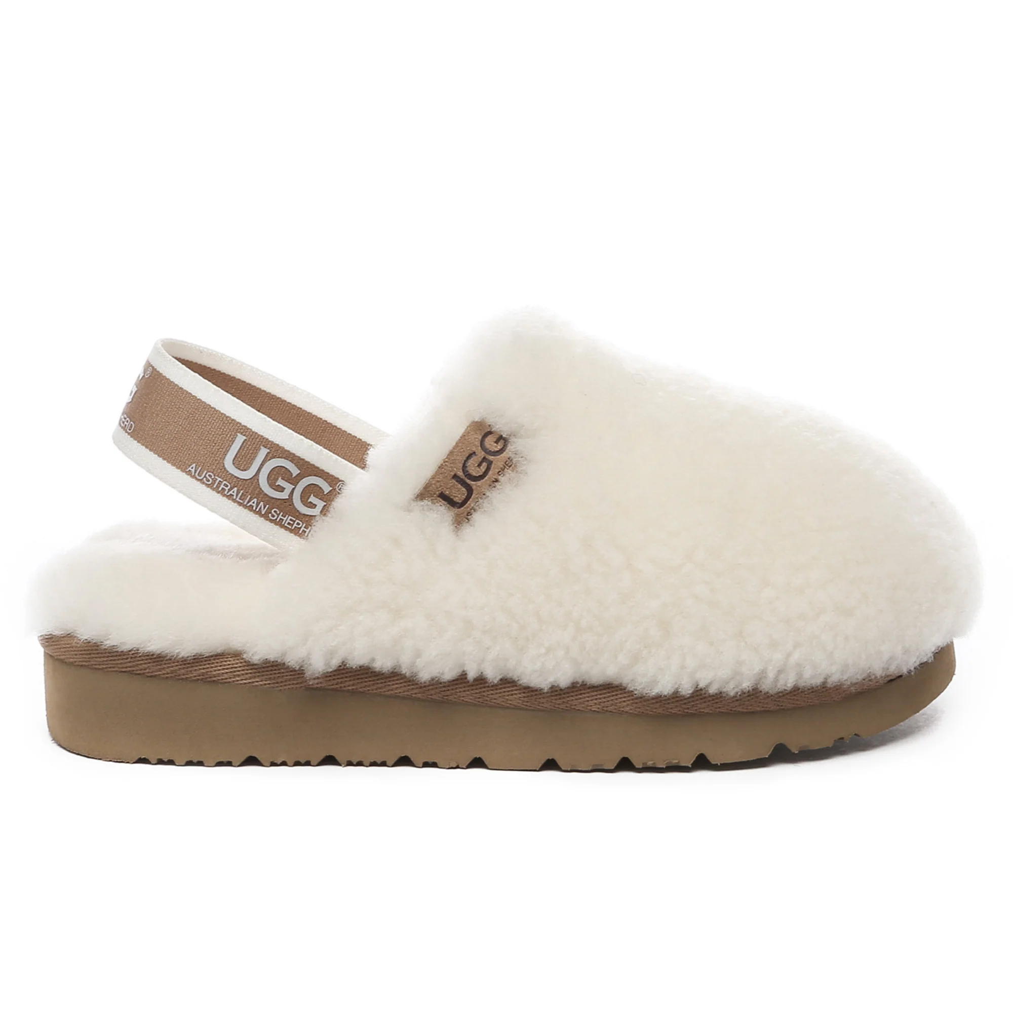 Kids Fluffy Slingback UGG Slippers - Image 6