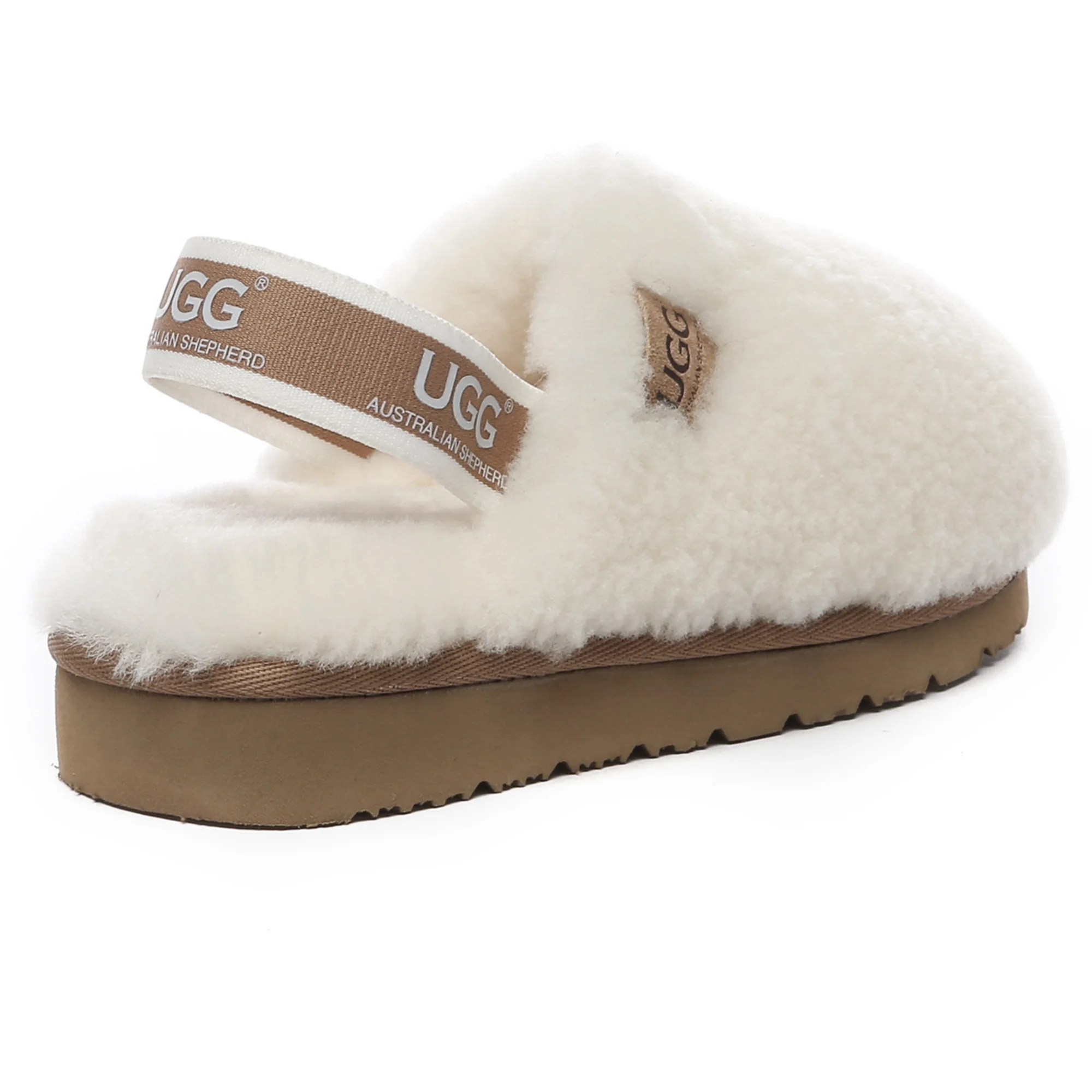 Kids Fluffy Slingback UGG Slippers - Image 7