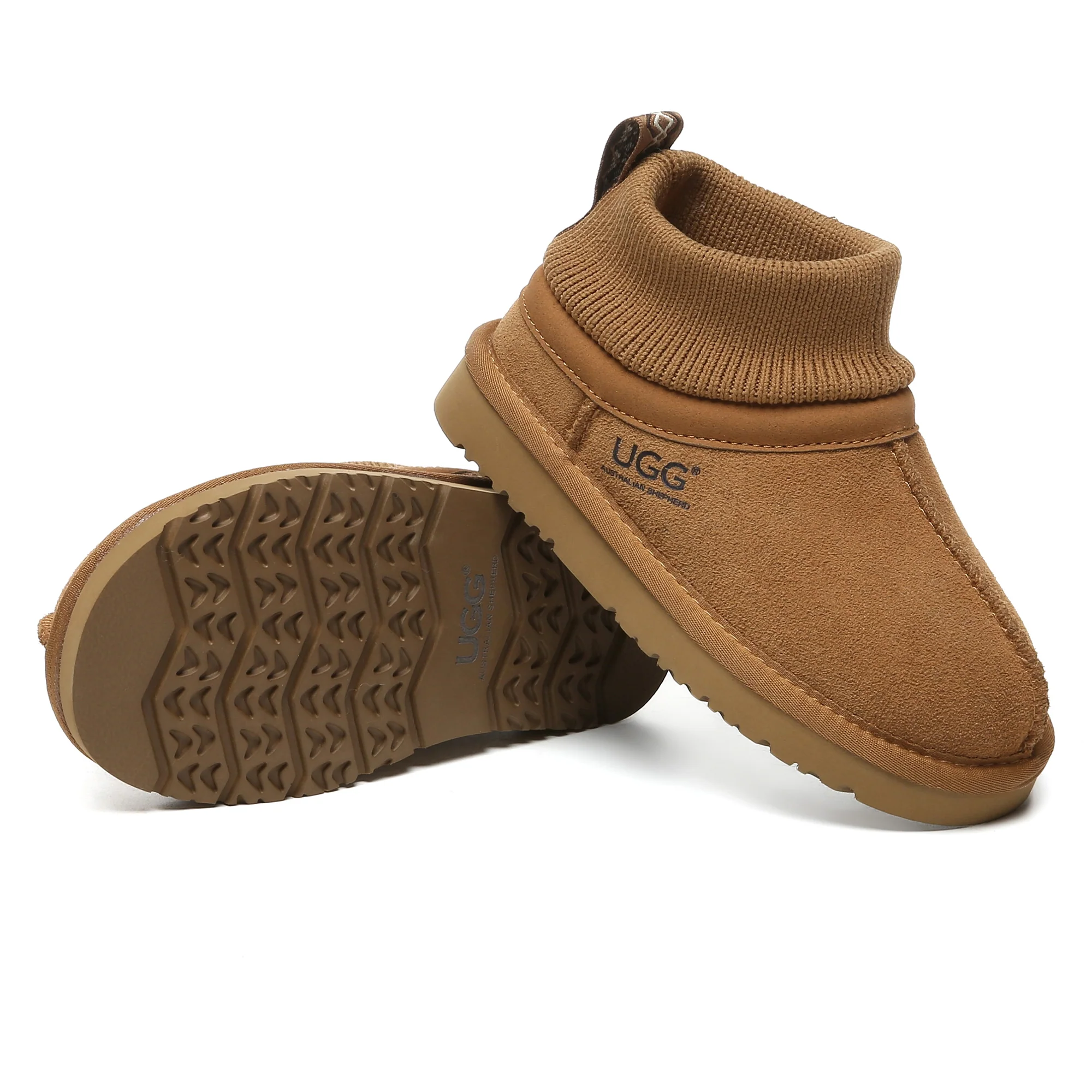Kids Knit UGG Ankle Slippers - Image 5