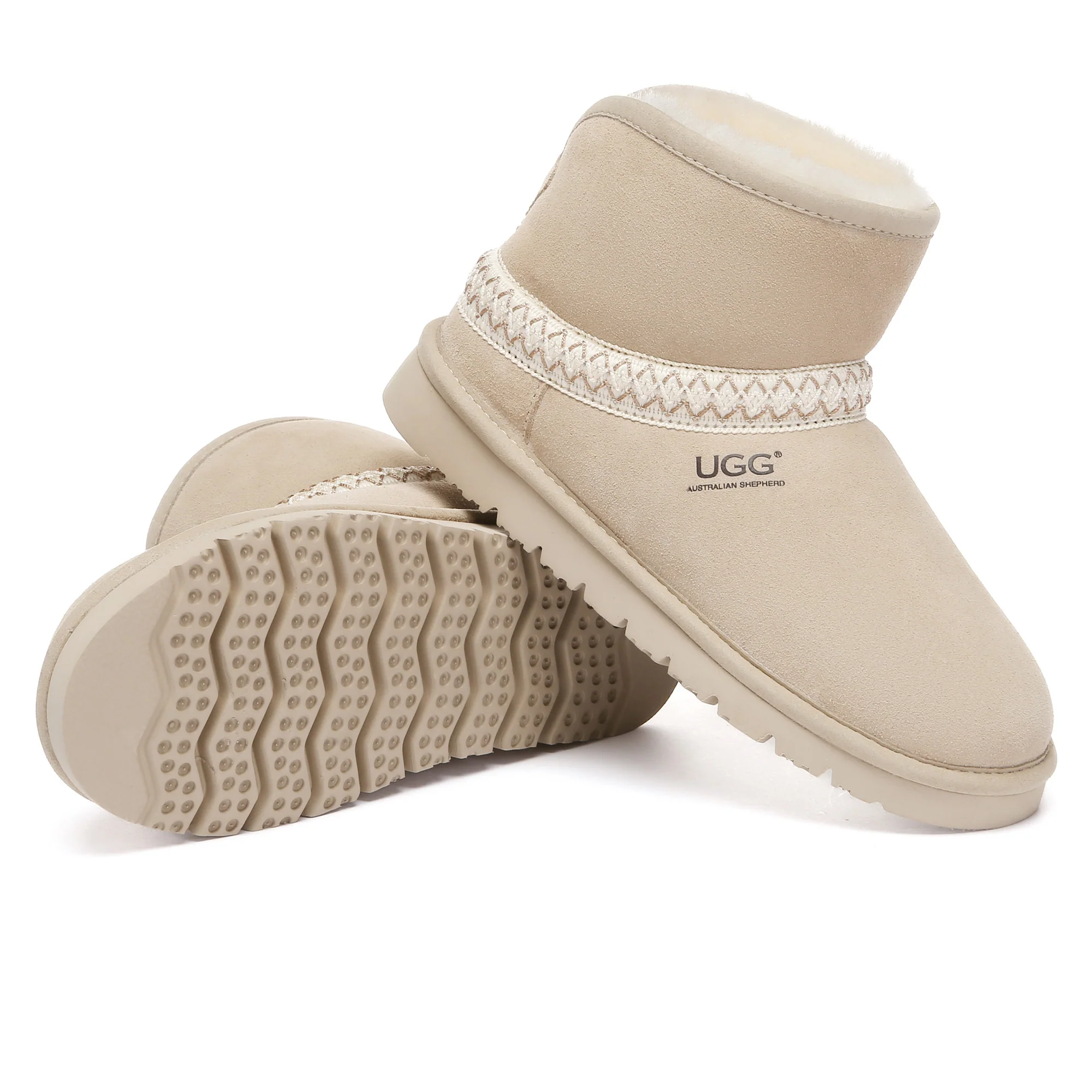 Knitted Ankle Fold UGG Boots - Image 10