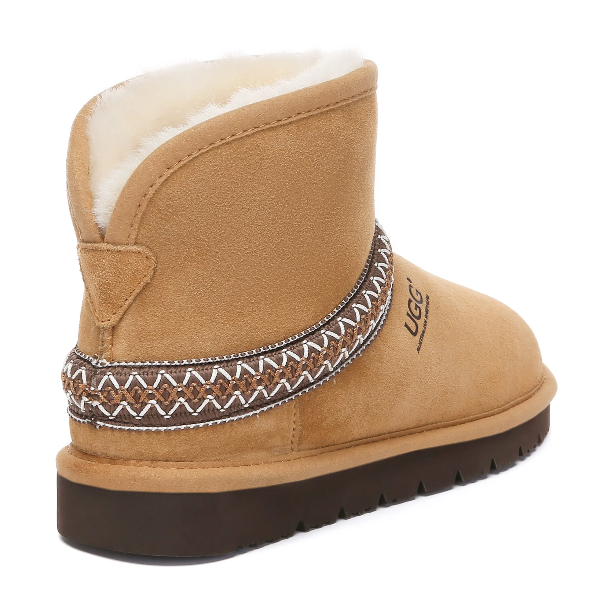 Knitted Ankle Fold UGG Boots - Image 3