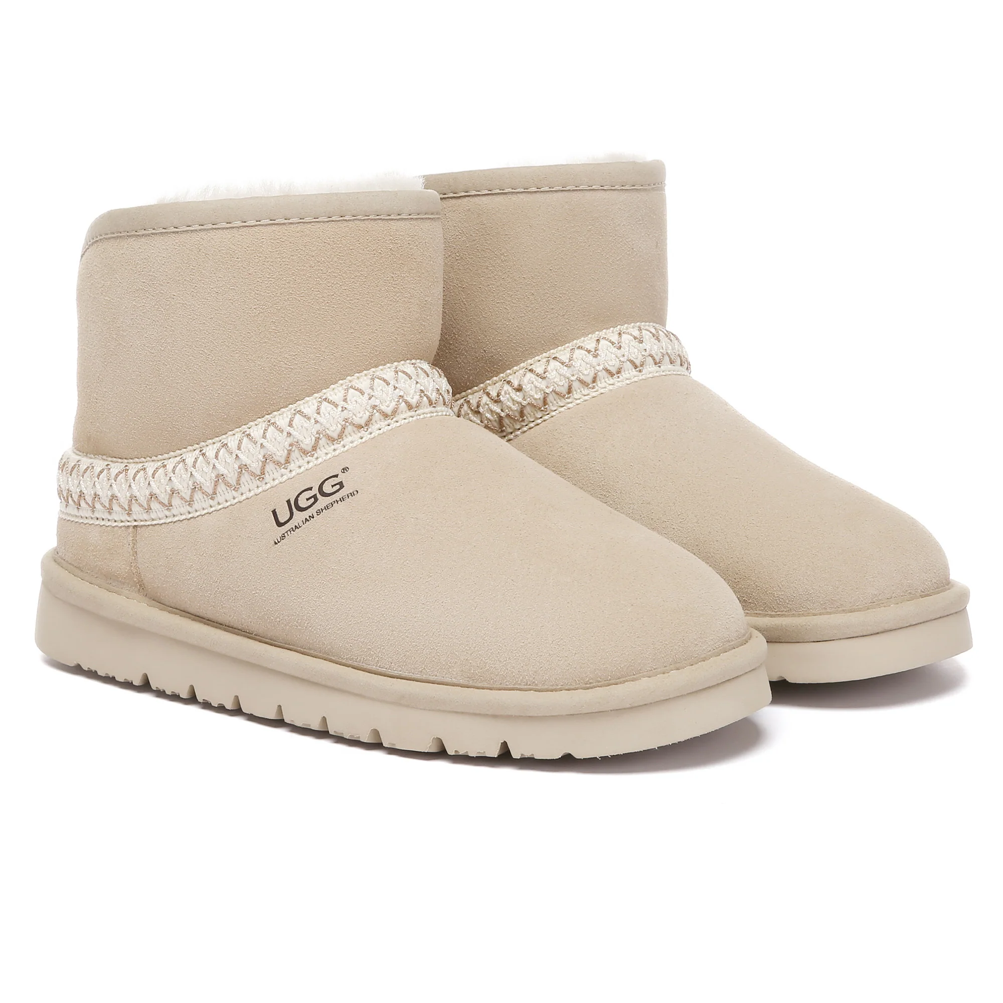 Knitted Ankle Fold UGG Boots - Image 9