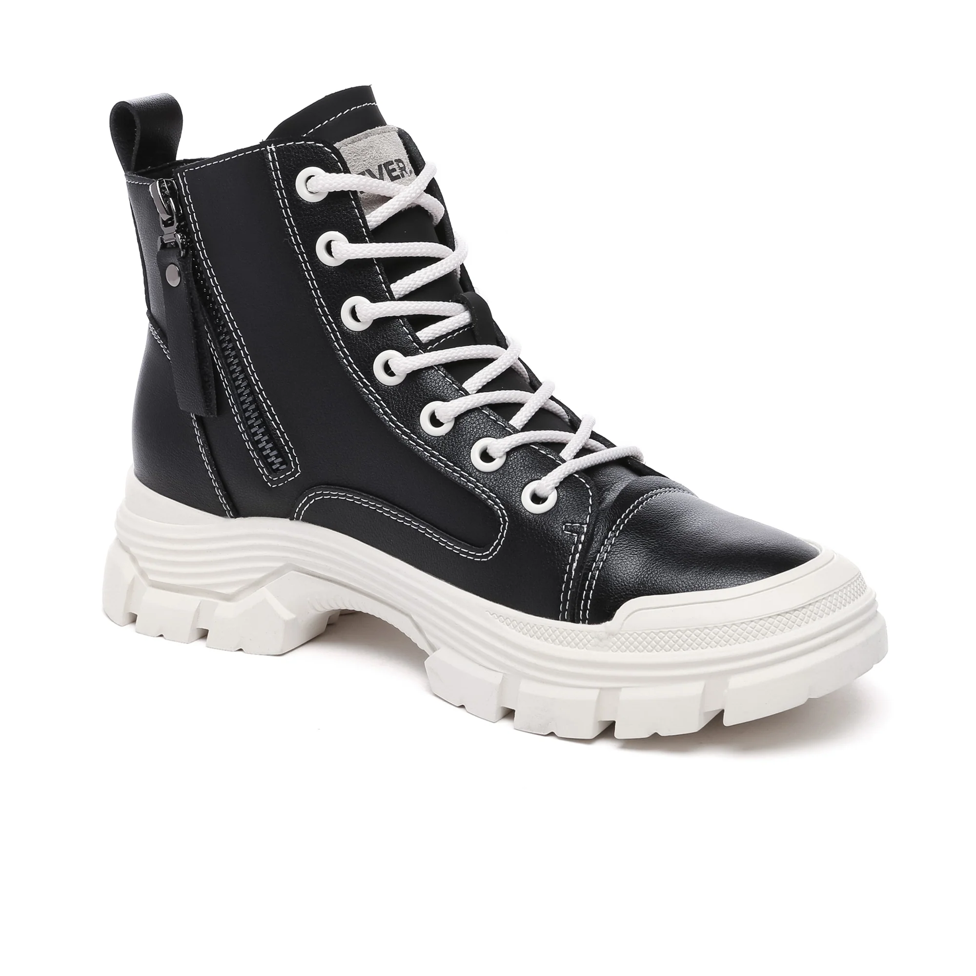 Leather Chunky Ankle Boots - Image 3