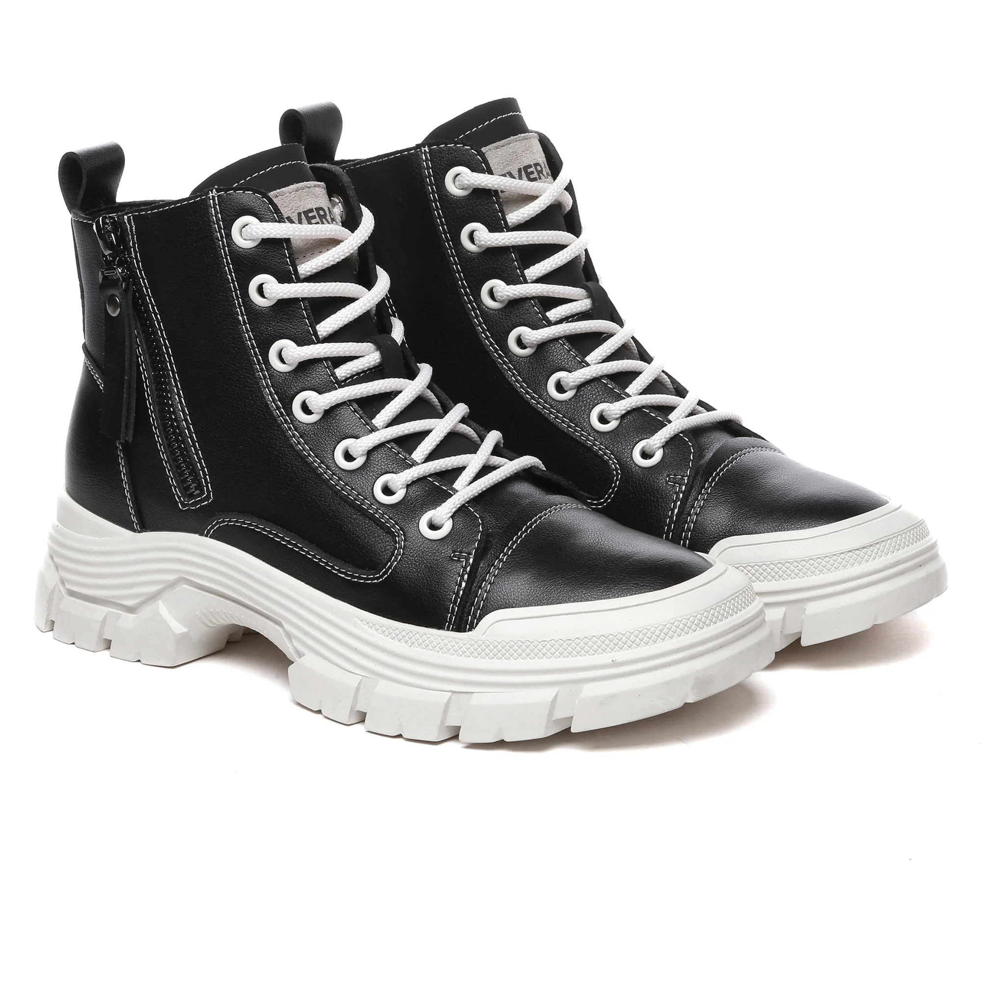 Leather Chunky Ankle Boots - Image 4
