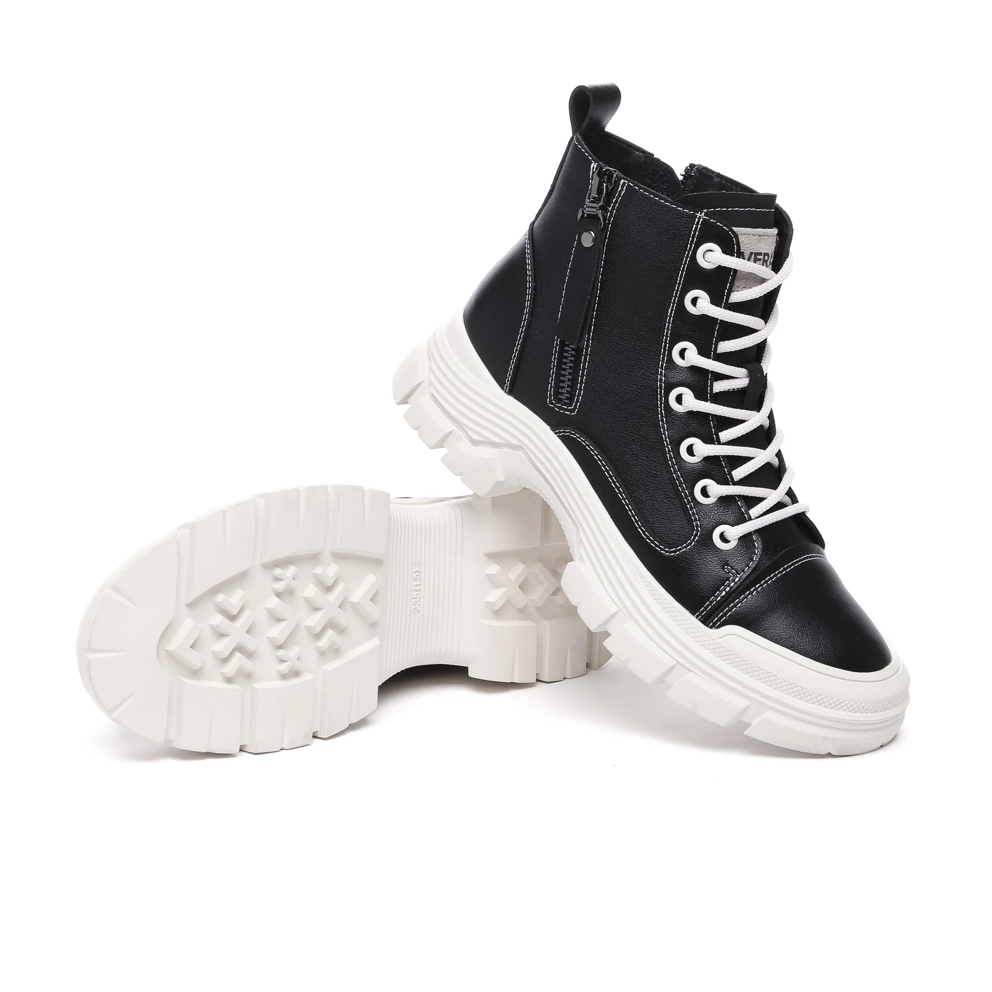 Leather Chunky Ankle Boots - Image 5
