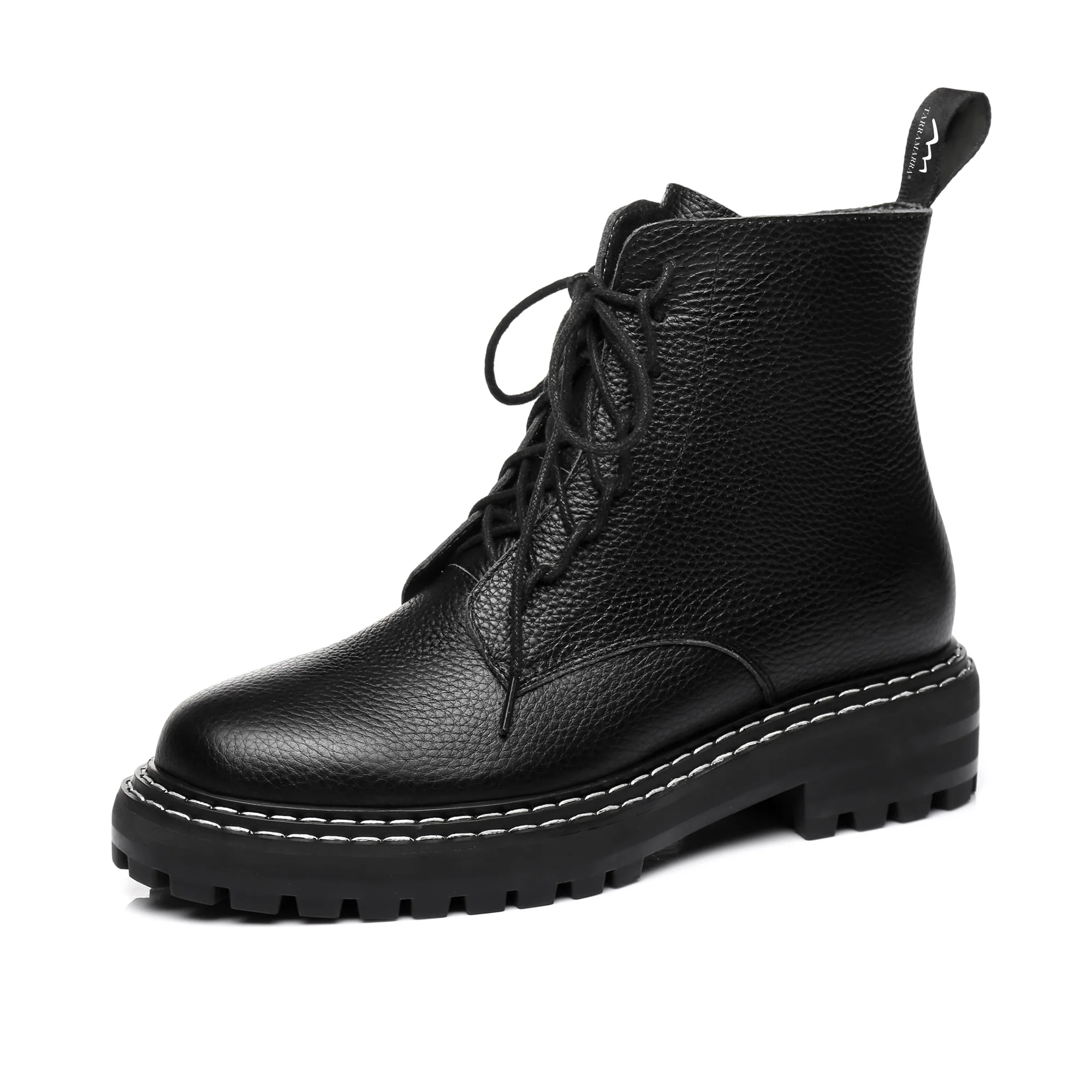 Logan Black Leather Boots - Image 3