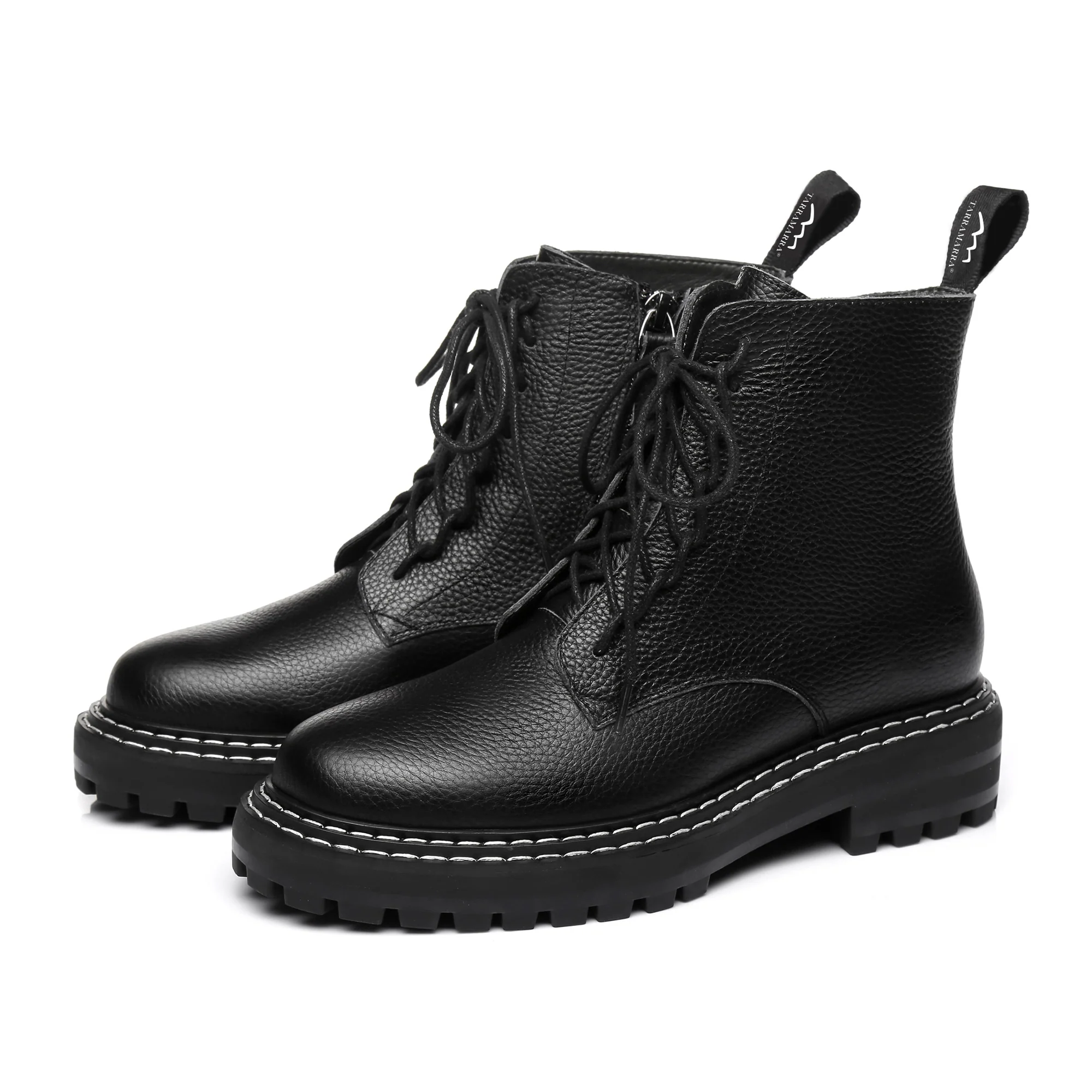 Logan Black Leather Boots - Image 5