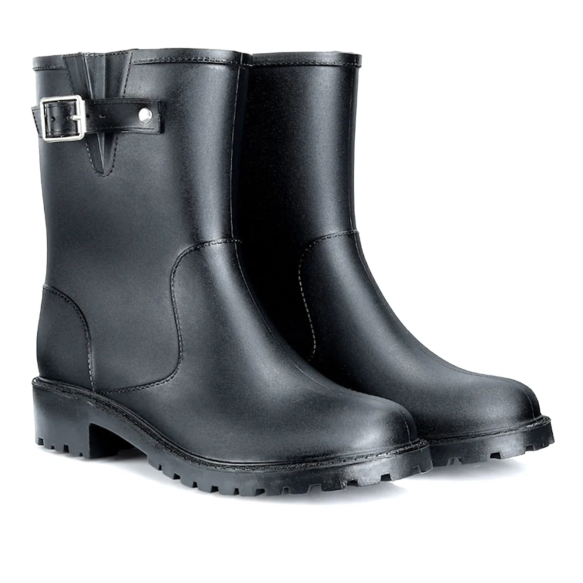 Logan Buckled Strap Waterproof Short Gumboots - Image 4