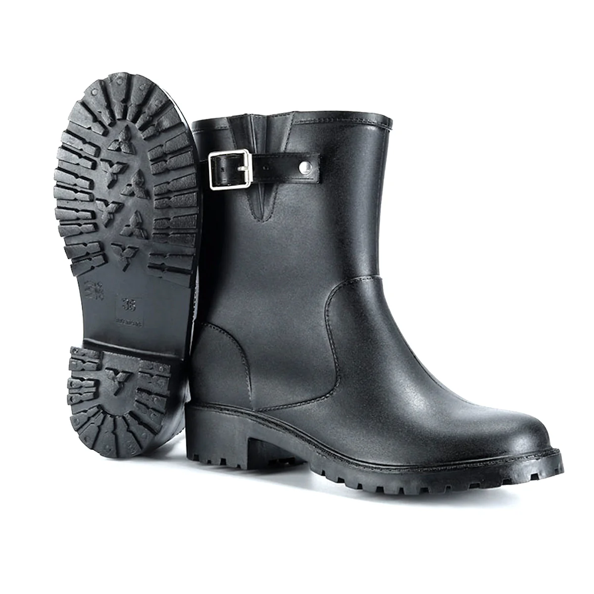 Logan Buckled Strap Waterproof Short Gumboots - Image 5