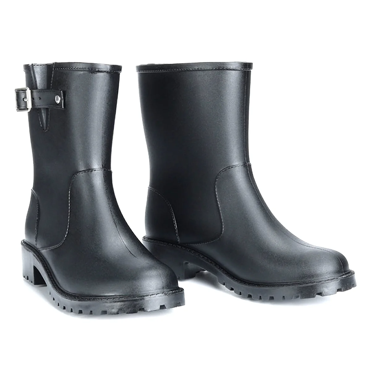 Logan Buckled Strap Waterproof Short Gumboots - Image 6