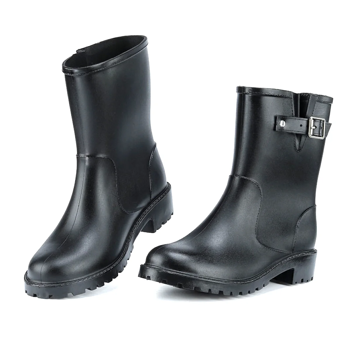 Logan Buckled Strap Waterproof Short Gumboots - Image 8