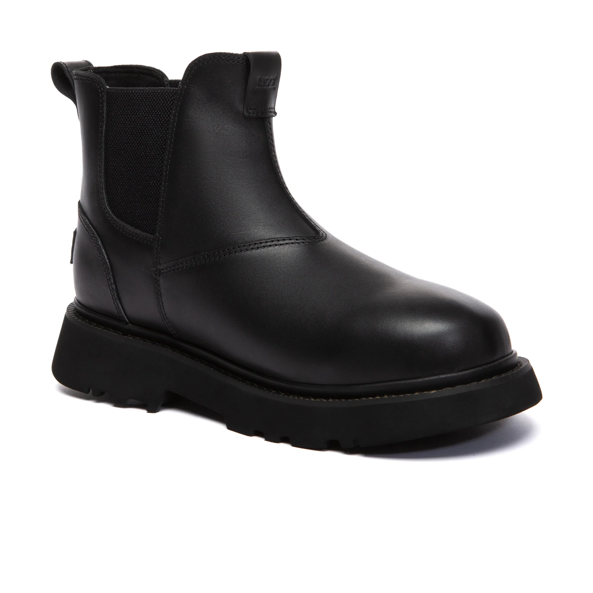 Men Black Chelsea Leather Boots - Image 3