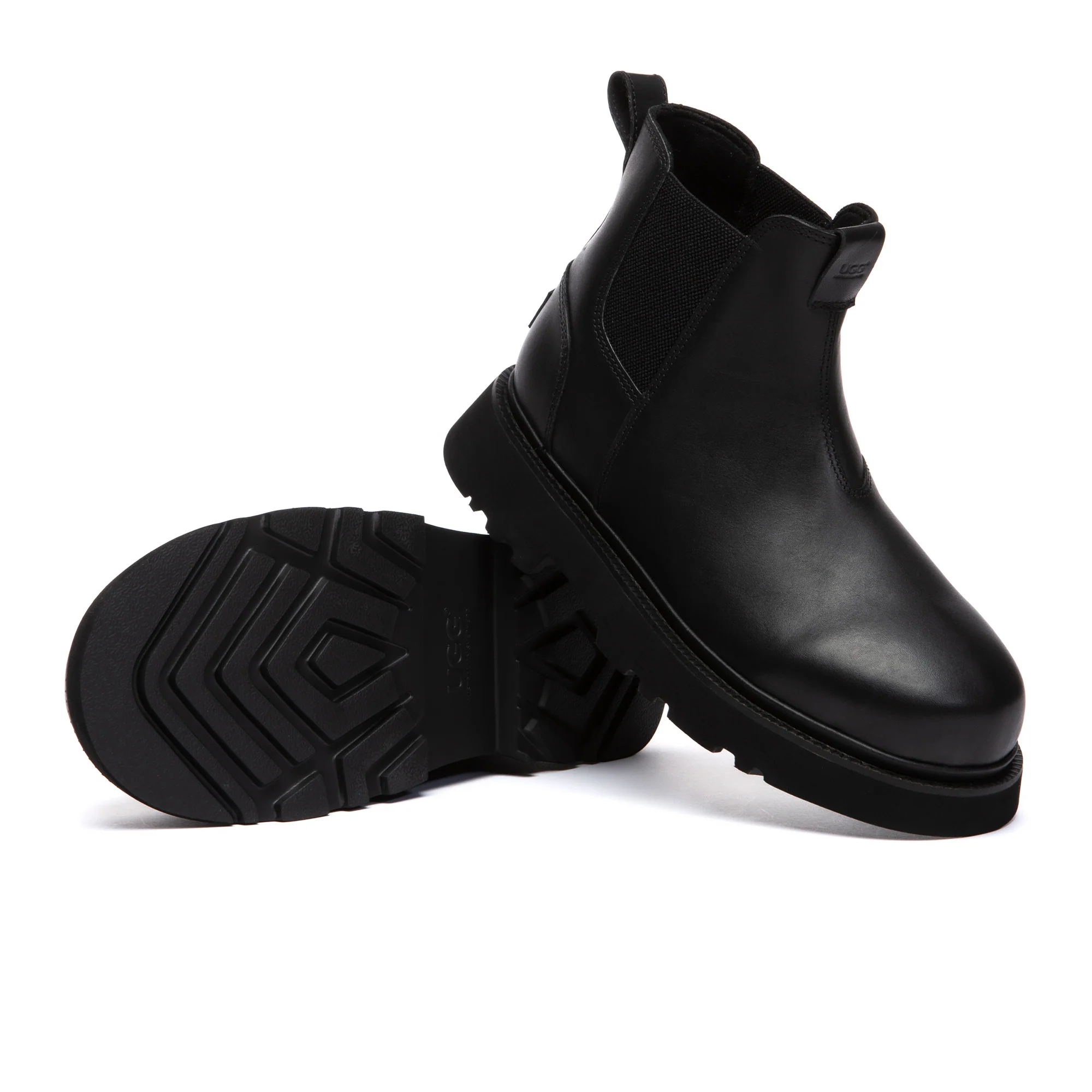 Men Black Chelsea Leather Boots - Image 5