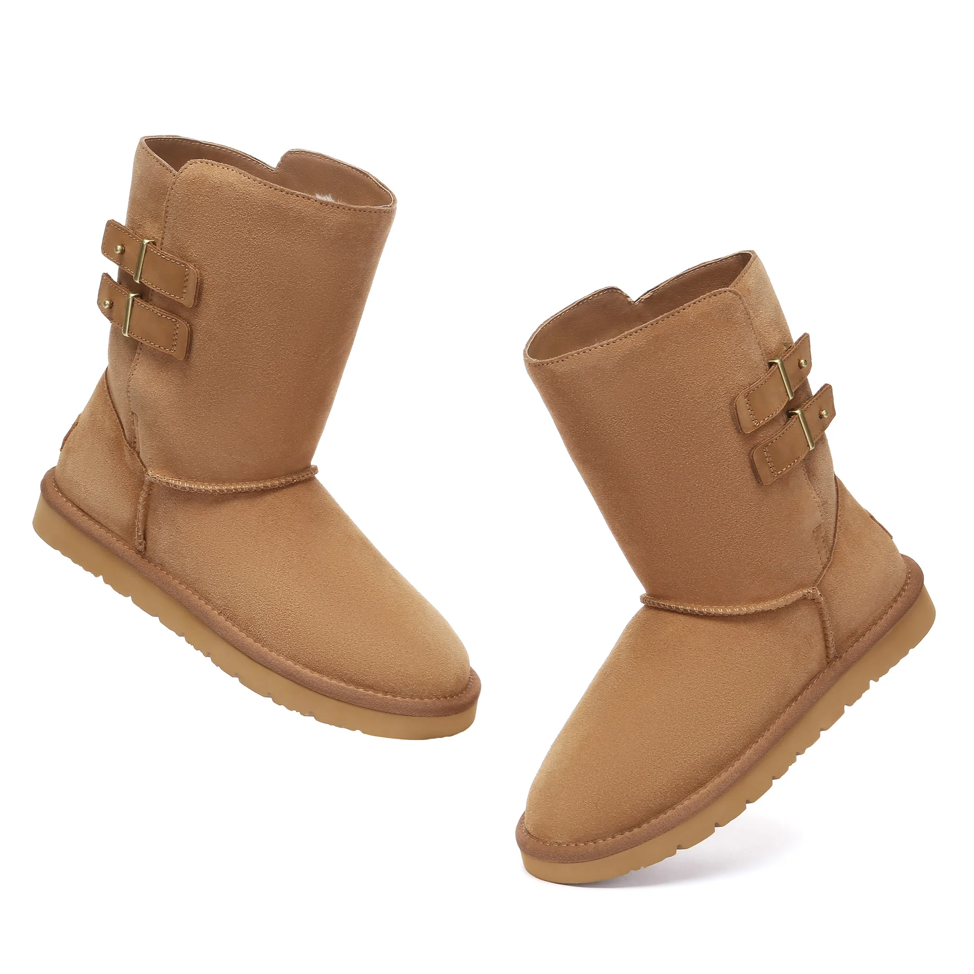 Mid-Calf Buckle Short Classic UGG Boots - Image 4