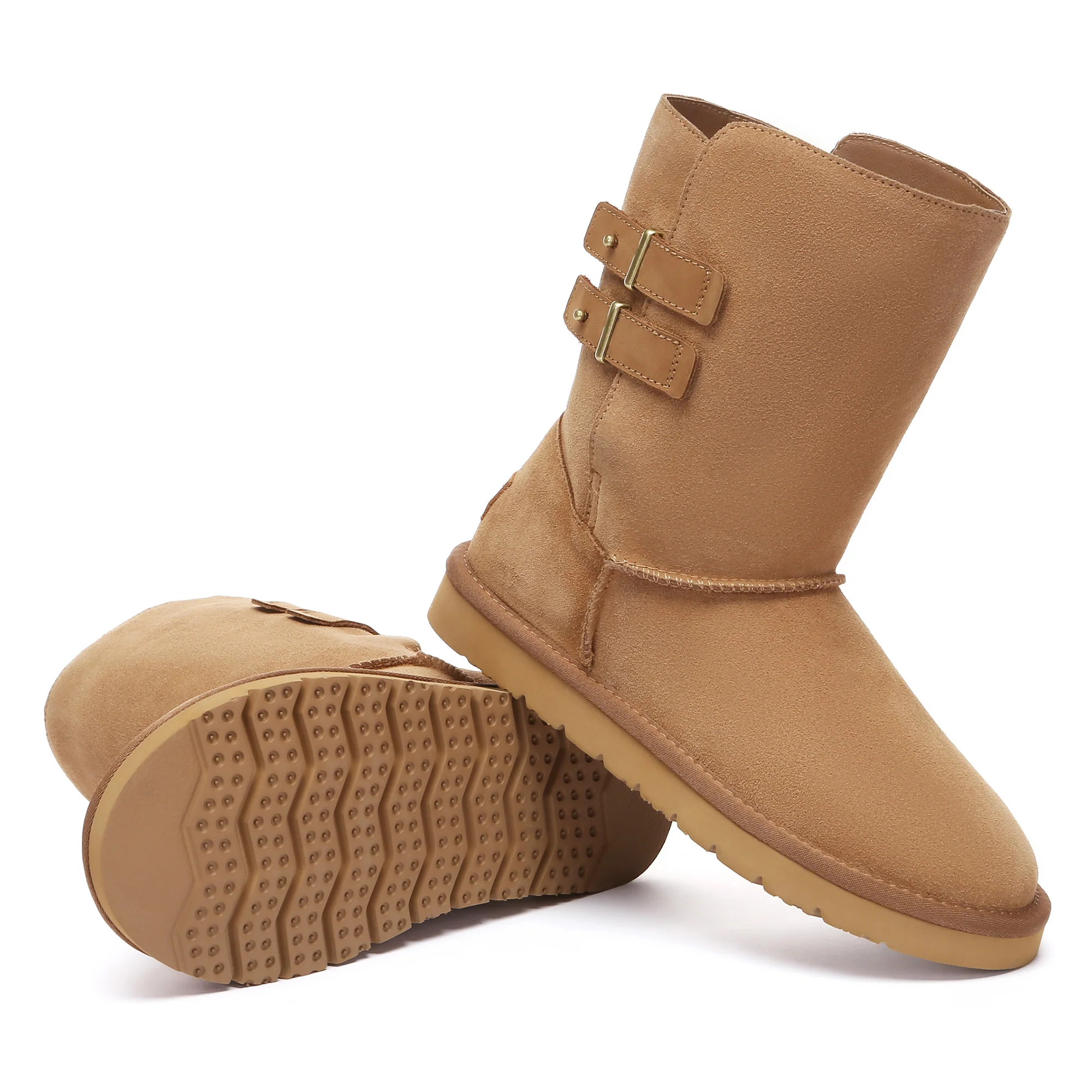 Mid-Calf Buckle Short Classic UGG Boots - Image 5