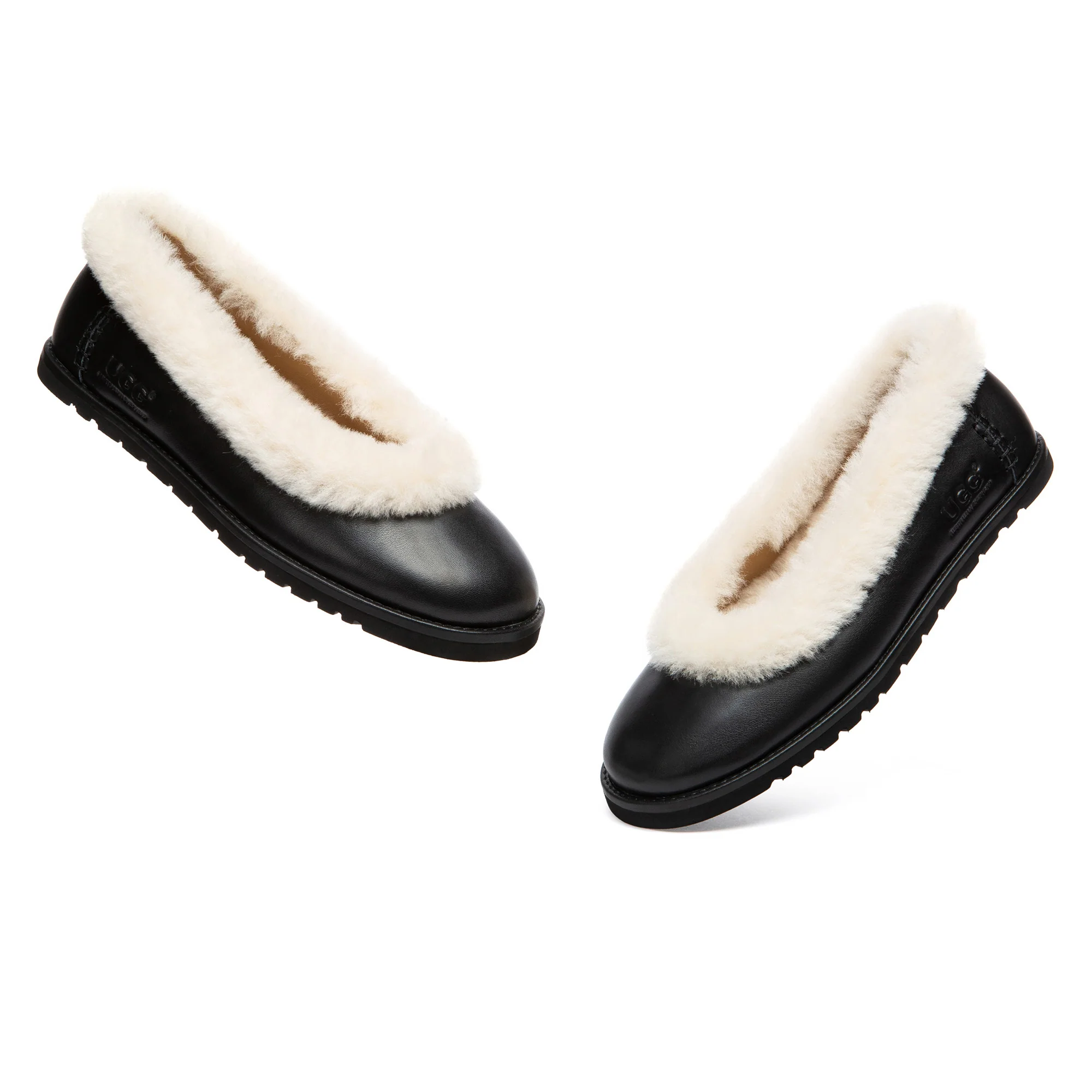 Millie Open Trim Nappa Leather UGG Slippers - Image 4