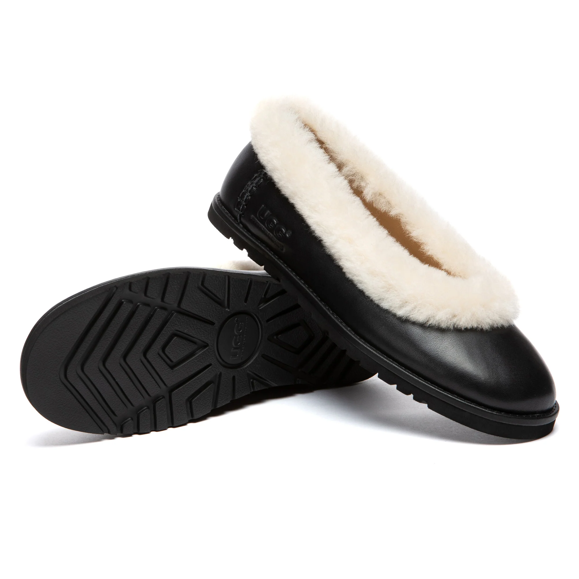 Millie Open Trim Nappa Leather UGG Slippers - Image 5