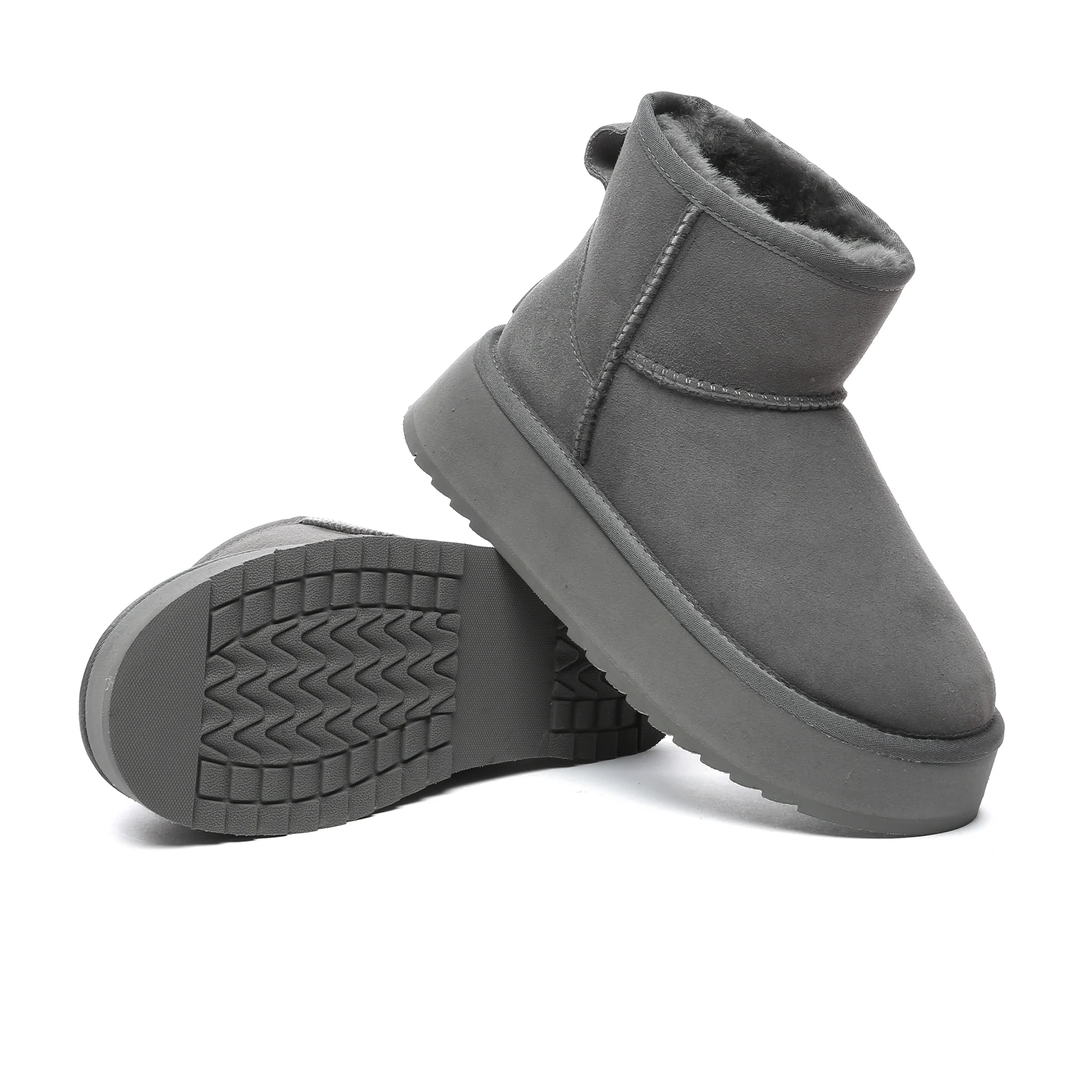 Mini Platform Sheepskin Winter Boots - Image 15
