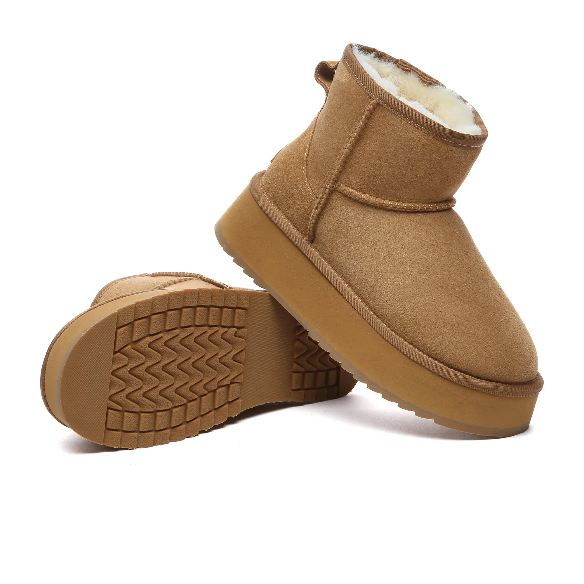 Mini Platform Sheepskin Winter Boots - Image 5