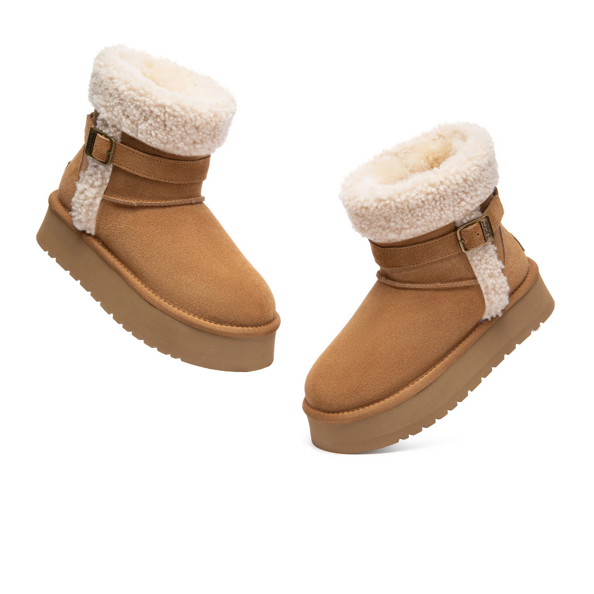 Nordic Buckle Strap Mini UGG Boots - Image 4