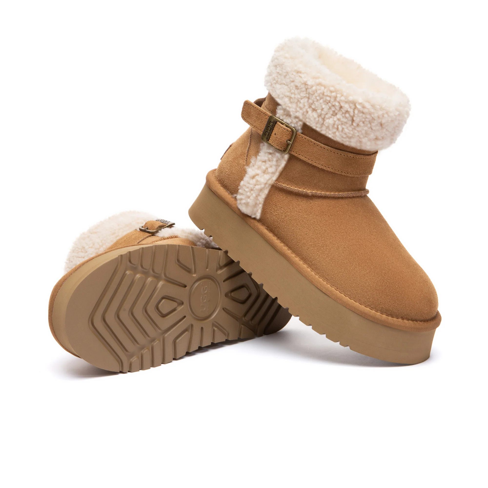 Nordic Buckle Strap Mini UGG Boots - Image 5