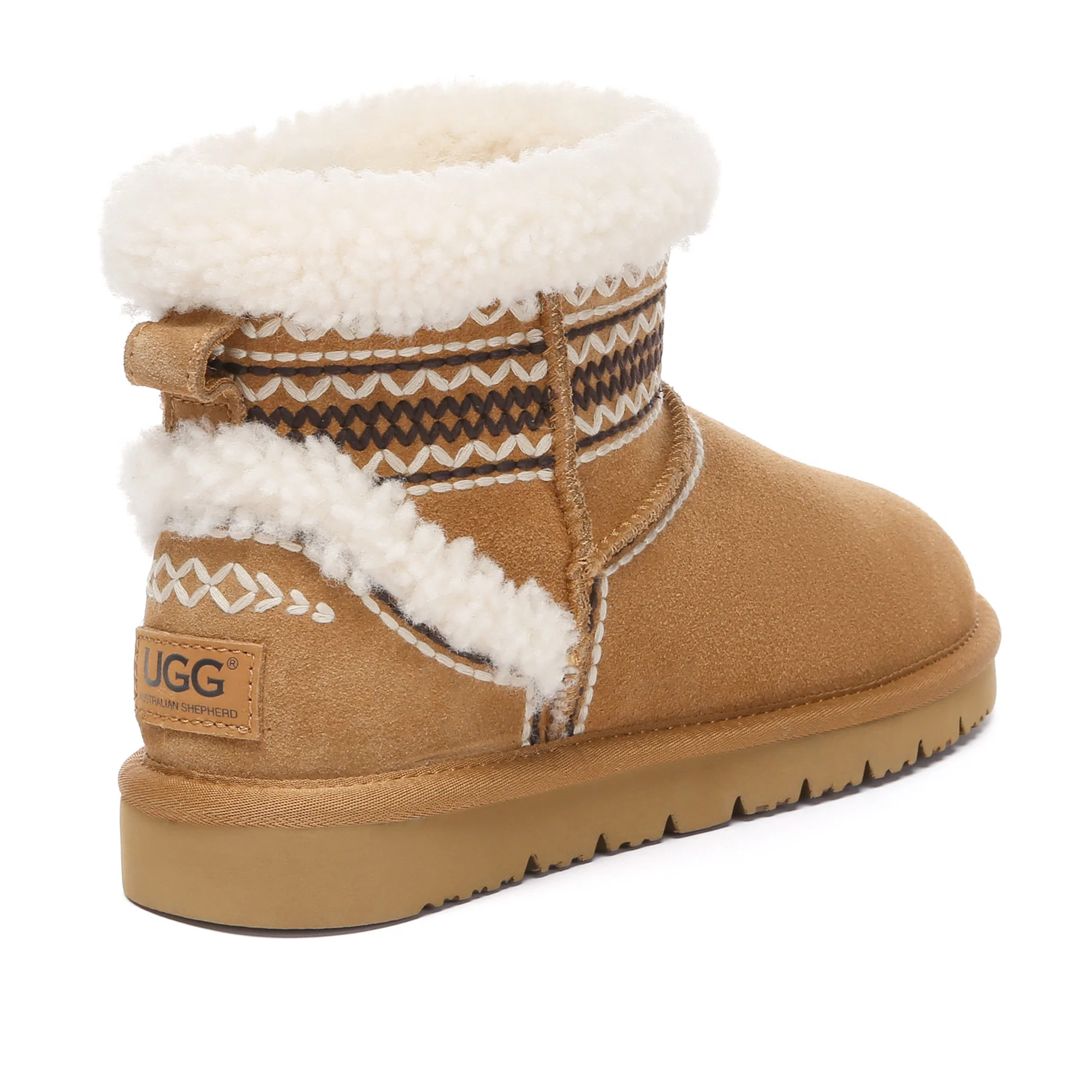 Nordic Pattern Shearling UGG Boots - Image 3